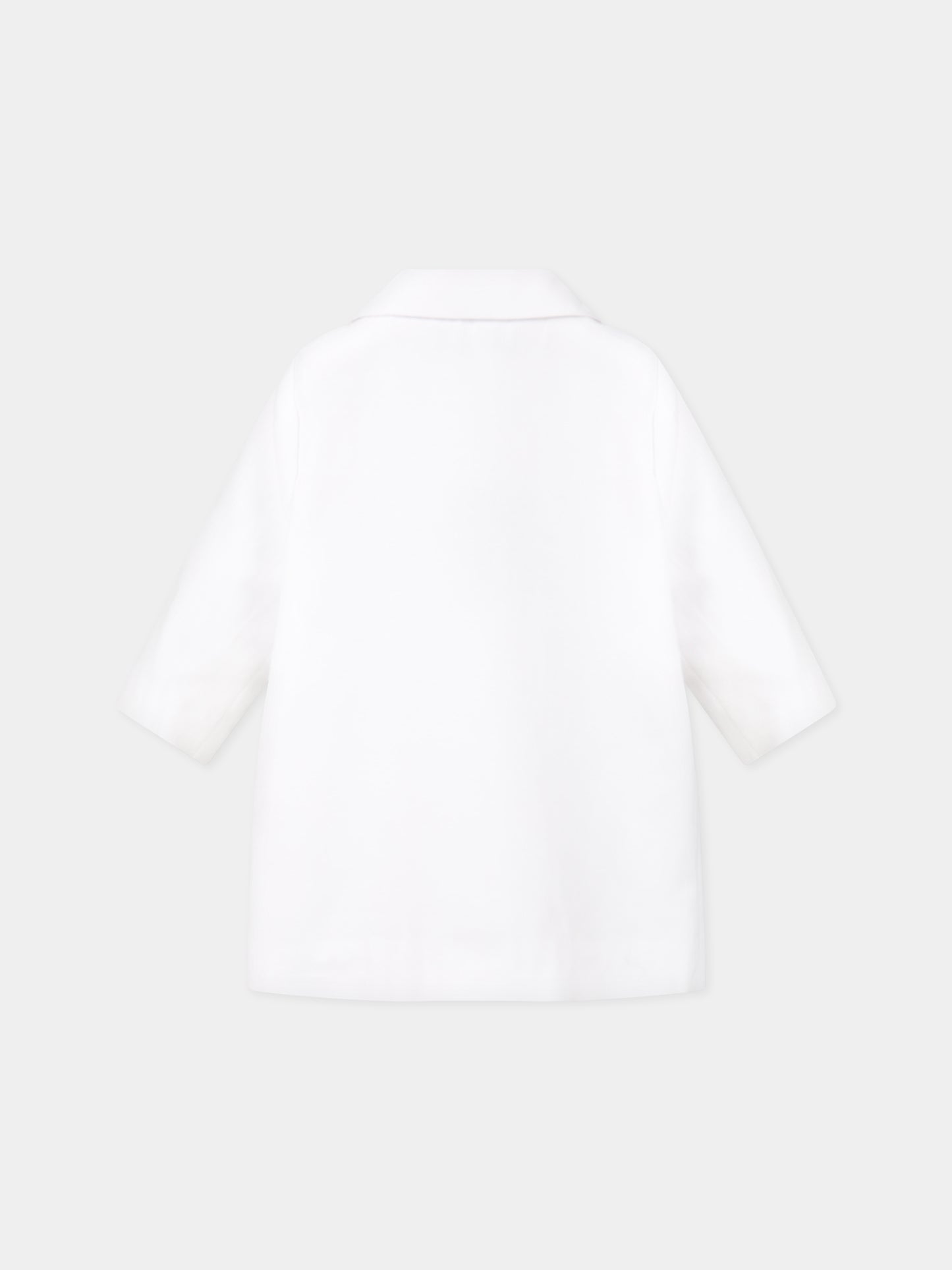 Cappotto bianco per neonata con fiocco,Little Bear,6247 BIANCO