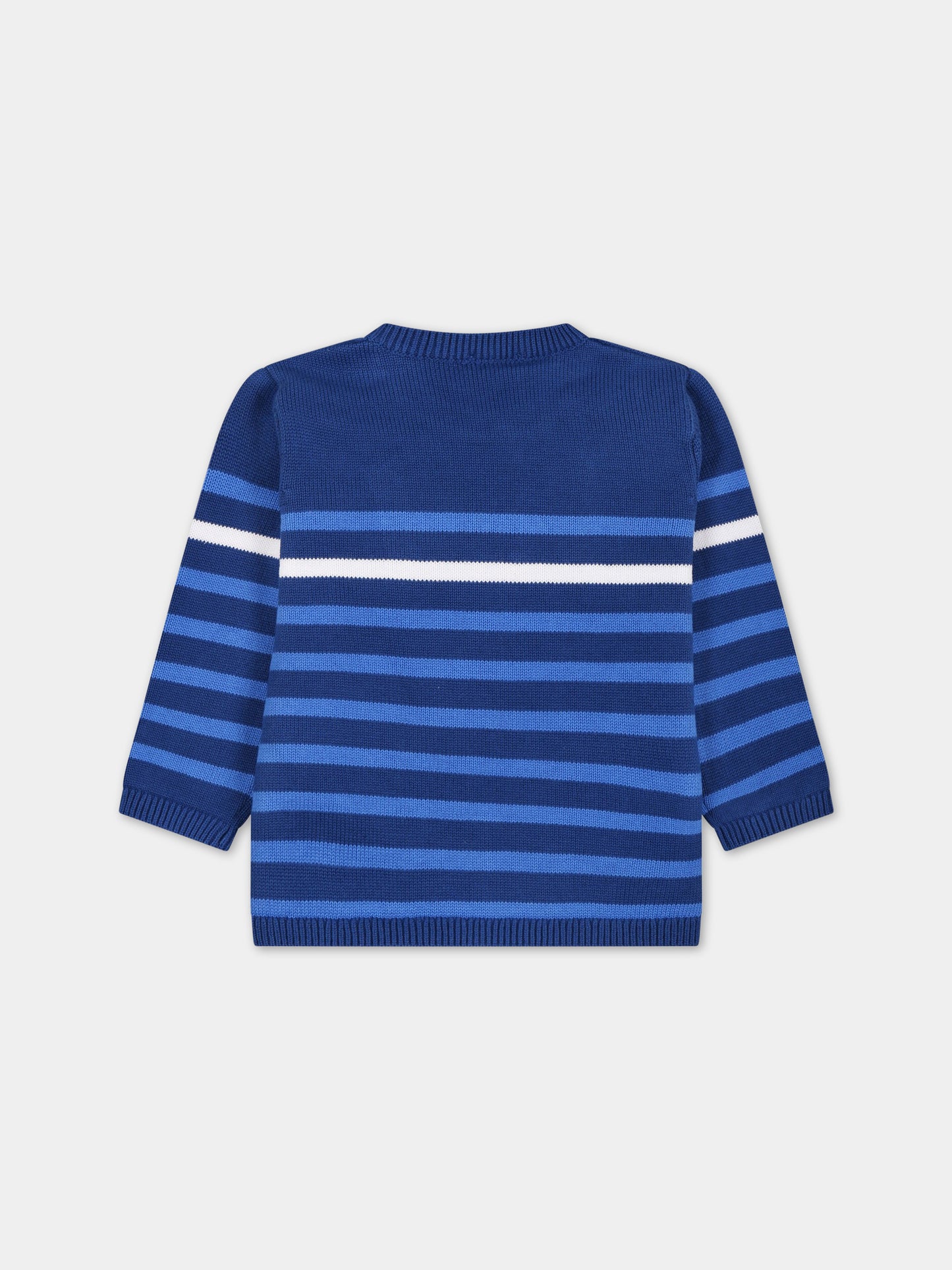 Maglione blu per neonato con logo,Carrement Beau,Y05228 830