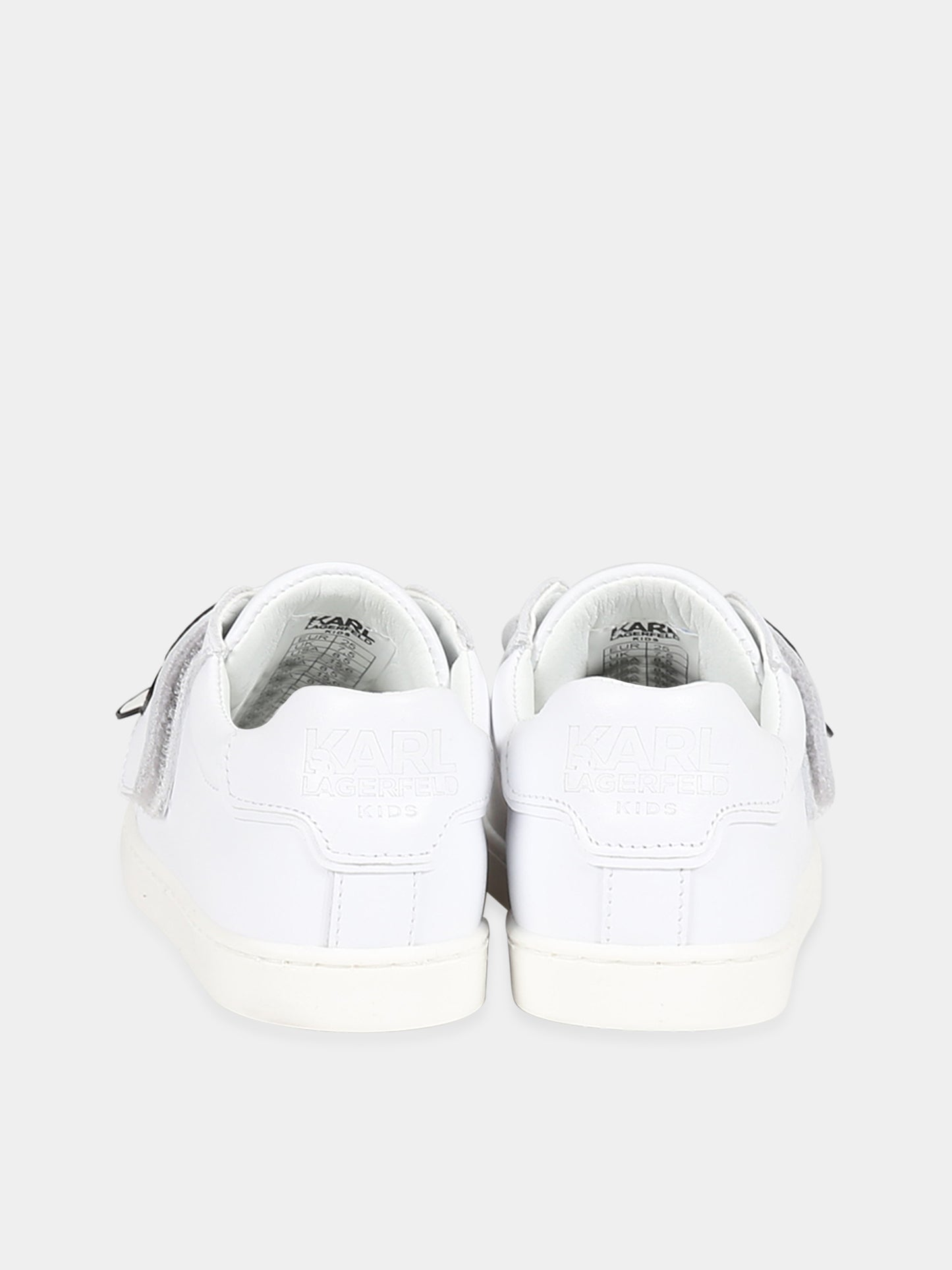 Sneakers bianco per neonato con patch Karl Lagerfeld e logo,Karl Lagerfeld Kids,Z09005 10B