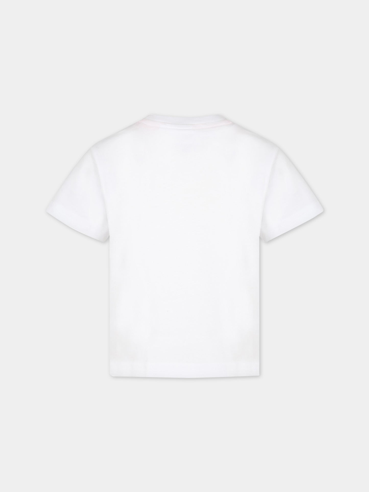 T-shirt bianca per bambino con logo,Hugo,G25103 10P