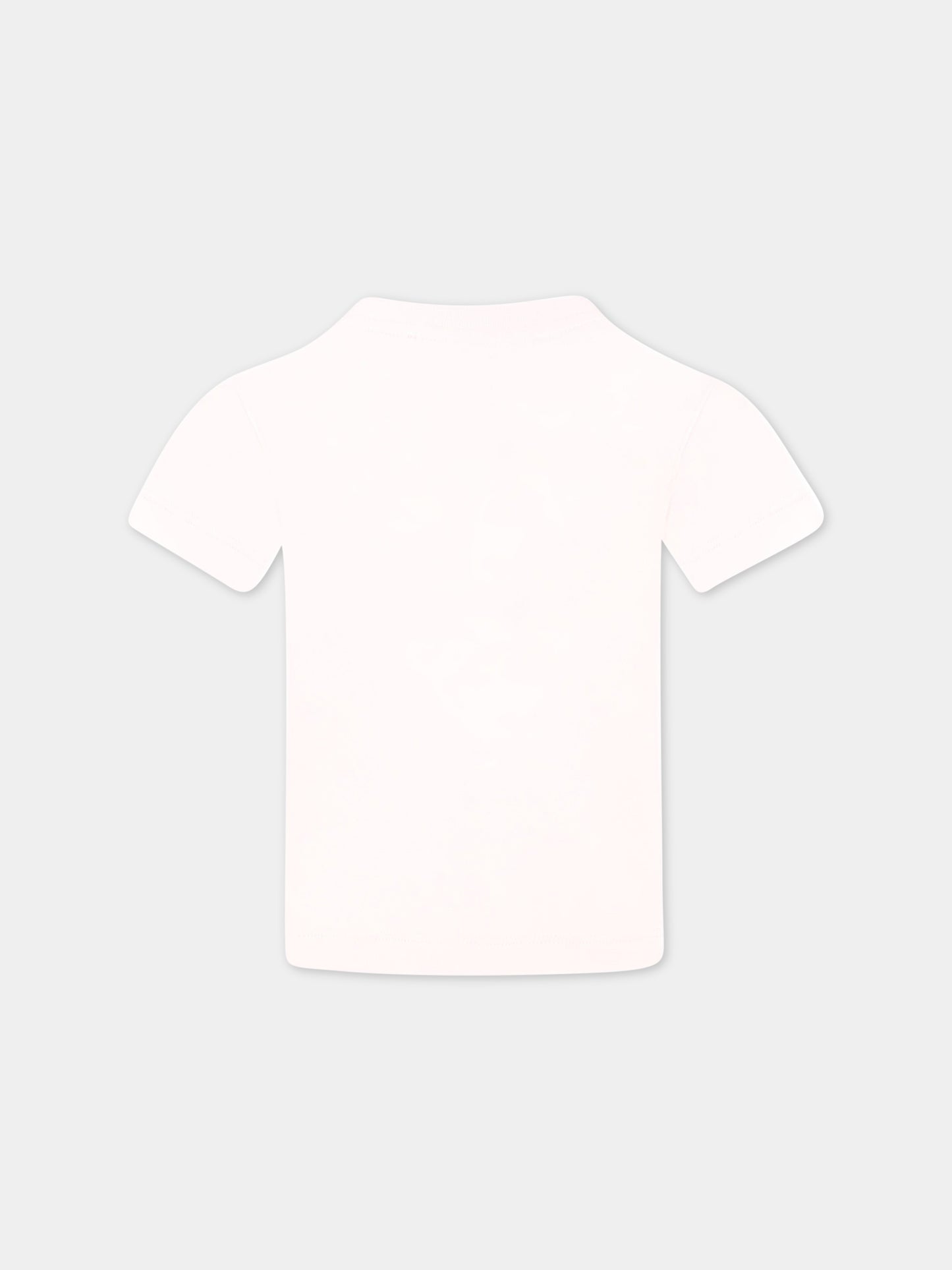 T-shirt rosa per bambina con dettaglio logo,Philosophy,PJTS127 JE138 C024