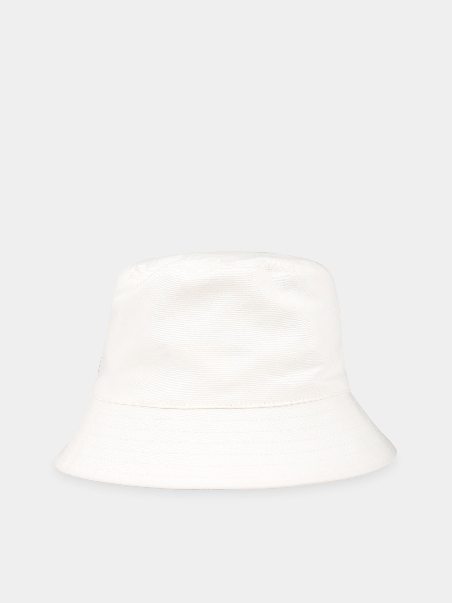 Cloche bianco per bambina con patch cuore e logo,Philosophy,PJCP29 CE234 0001