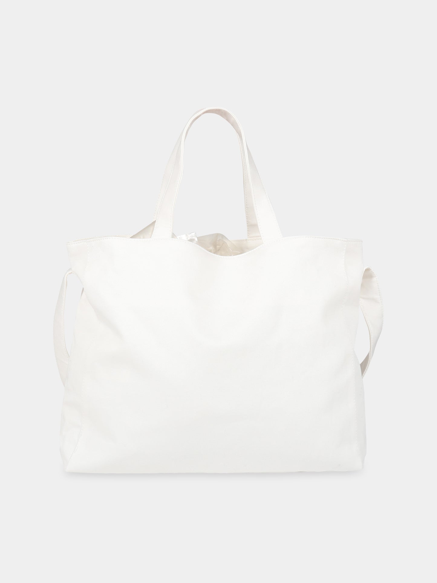 Borsa bianca per bambina con patch e logo,Philosophy,PJBO29 CE234 0001