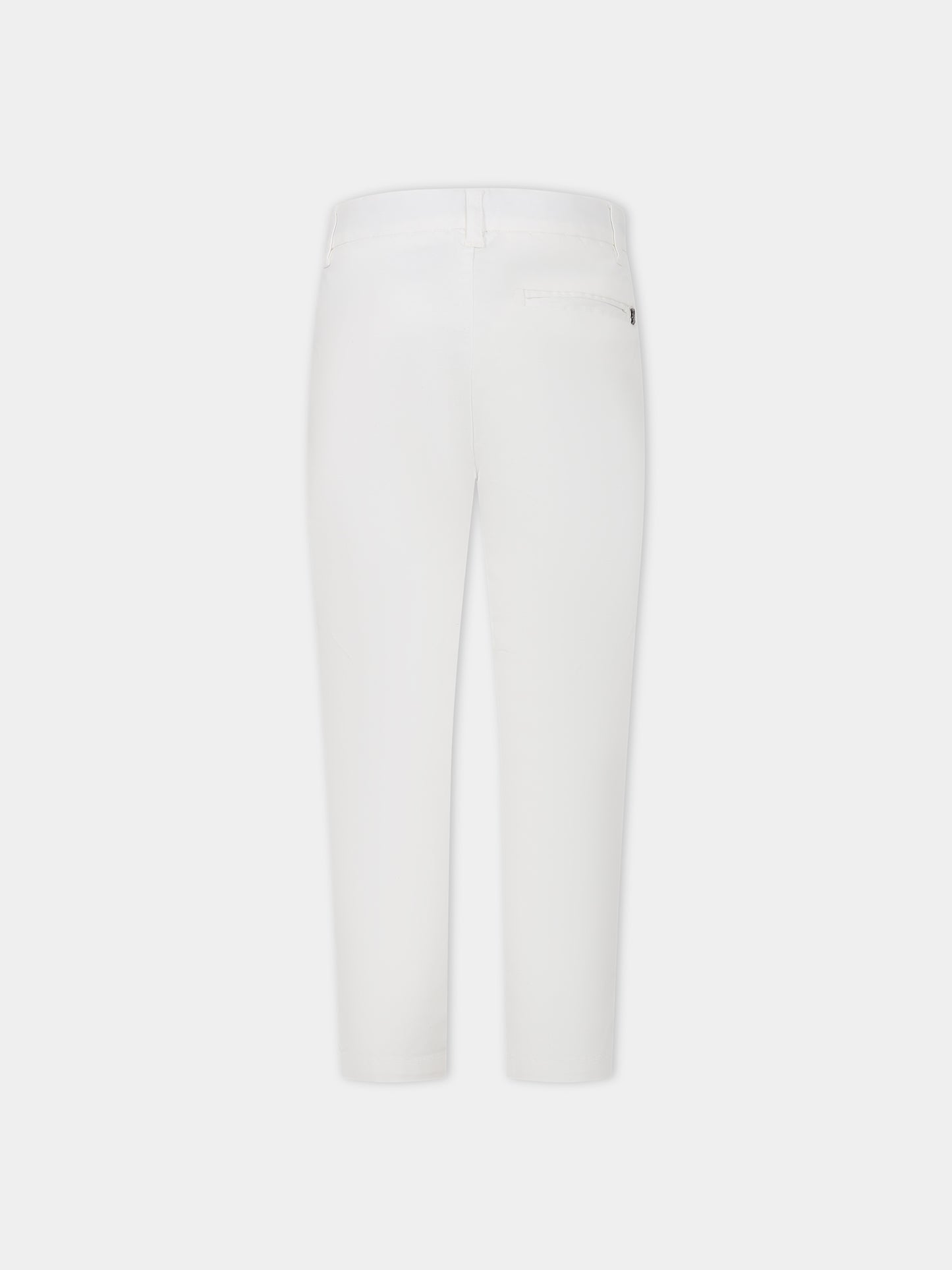 Pantaloni bianchi per bambino con logo,Dondup Kids,DMPA251 CE234 B006