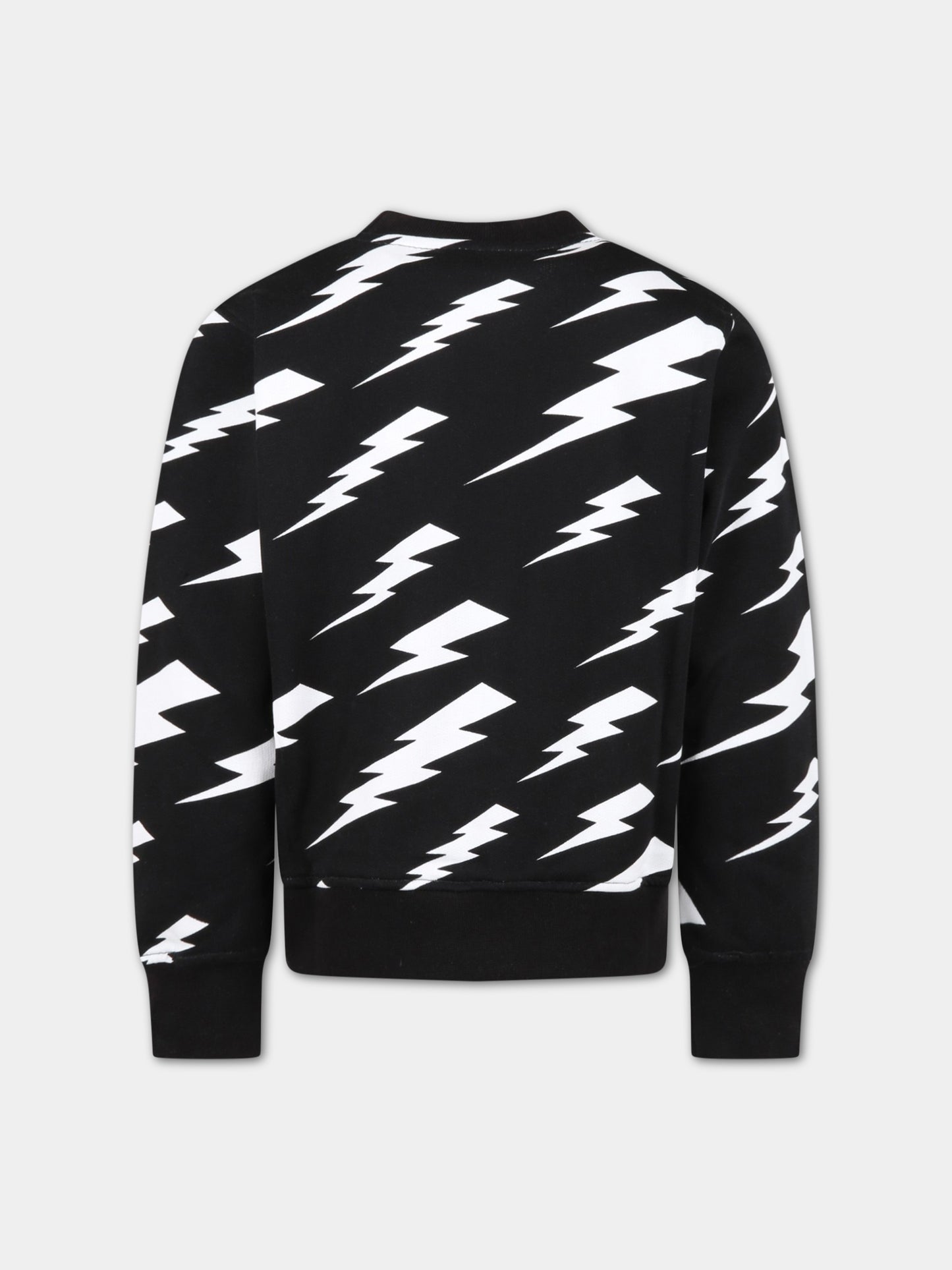 Felpa nera per bambino con saette,Neil Barrett Kids,033591 110