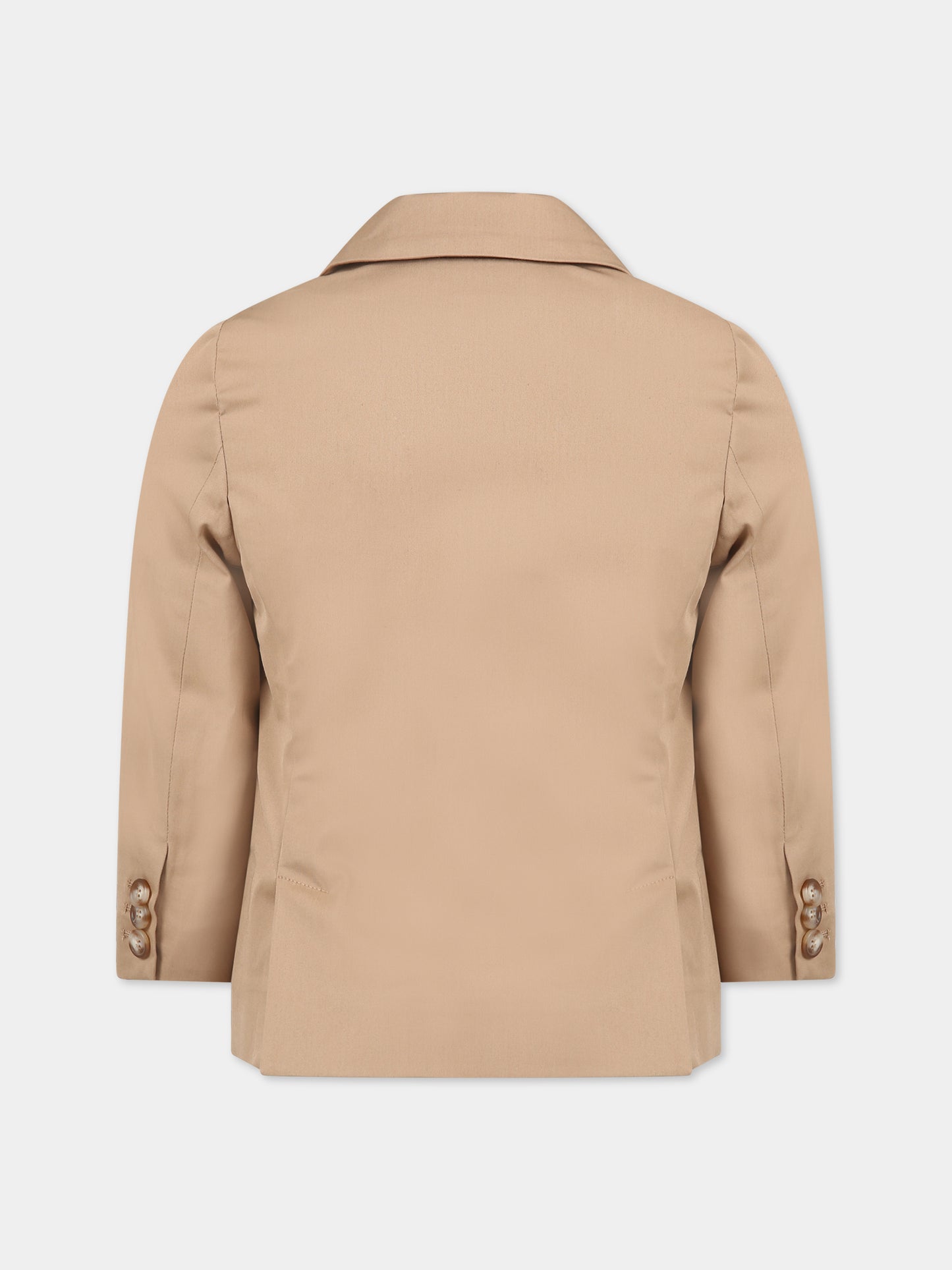 Giacca beige per bambino con pochette,Fay Kids,FS2P04 G0019 112