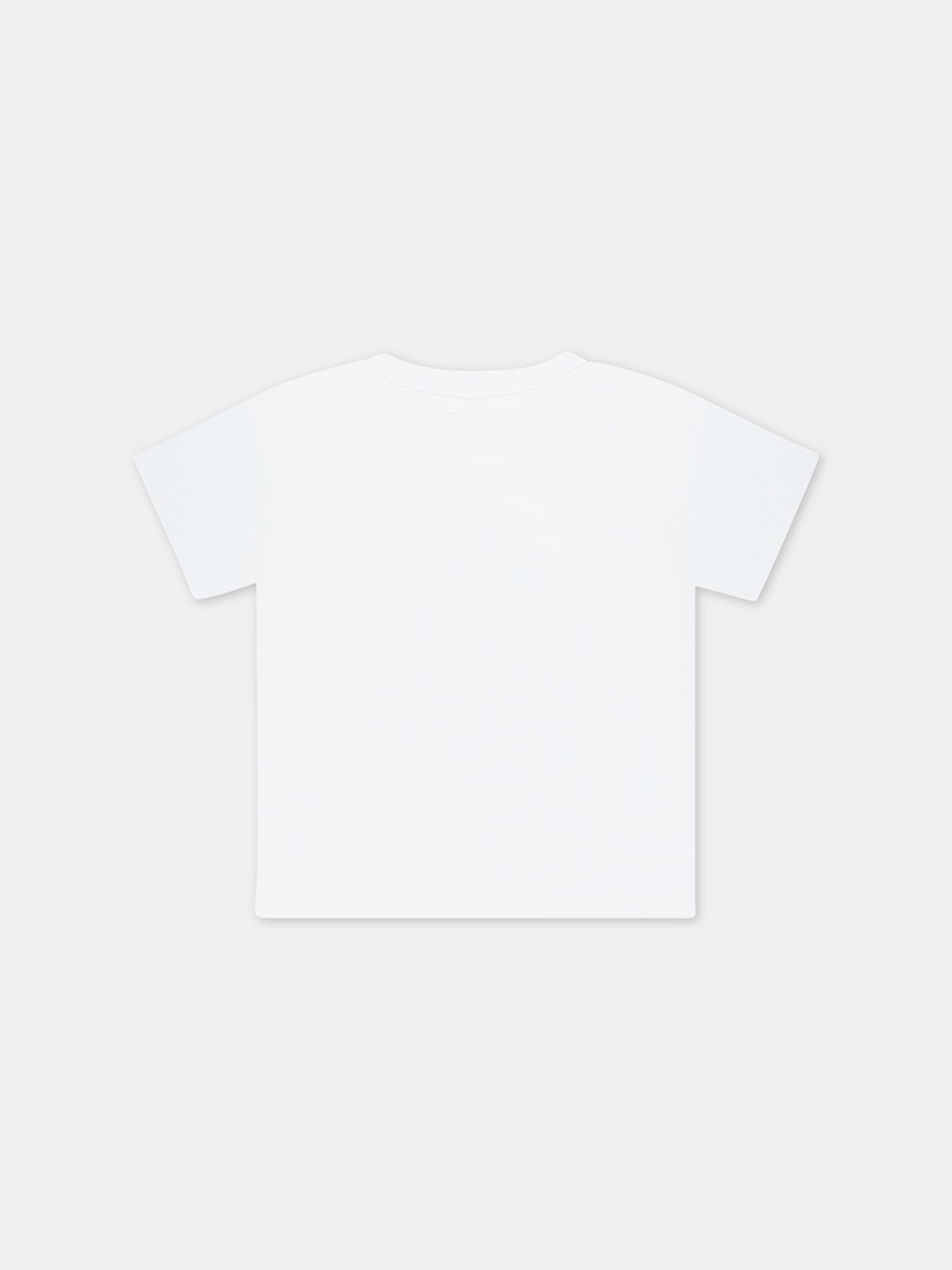 T-shirt bianca per neonati con Pop Corn,Stella Mccartney Kids,TS8501 Z0434 101