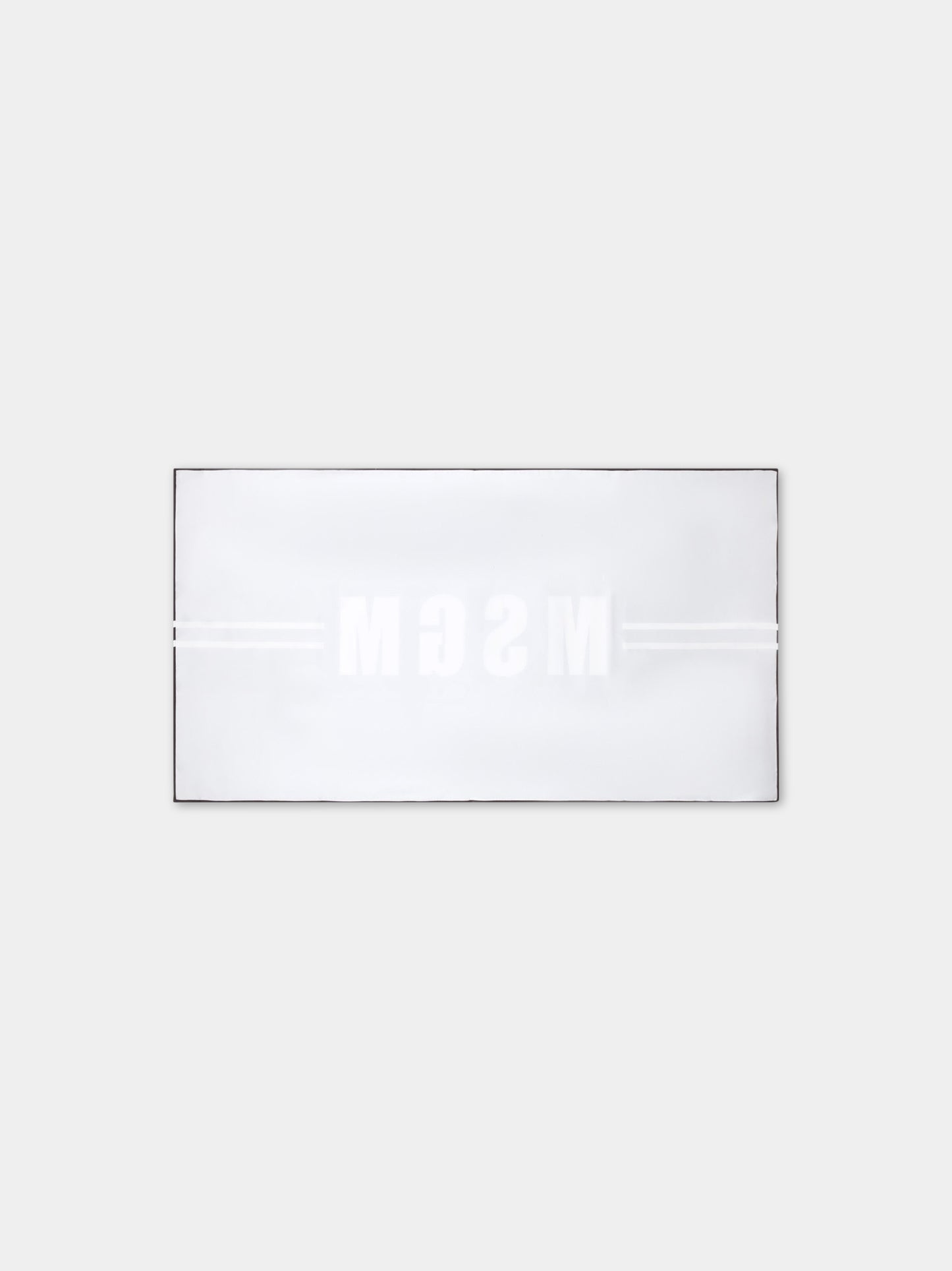 Telo-mare nero per bambini con logo bianco,Msgm Kids,MS029346 110