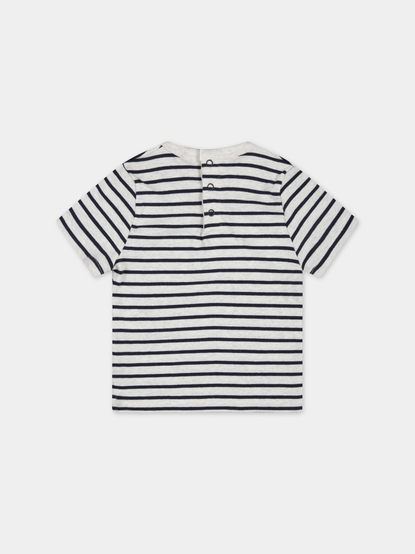 T-shirt multicolor per neonato con logo,Petit Bateau,A076X MONTELIMAR/PEPS