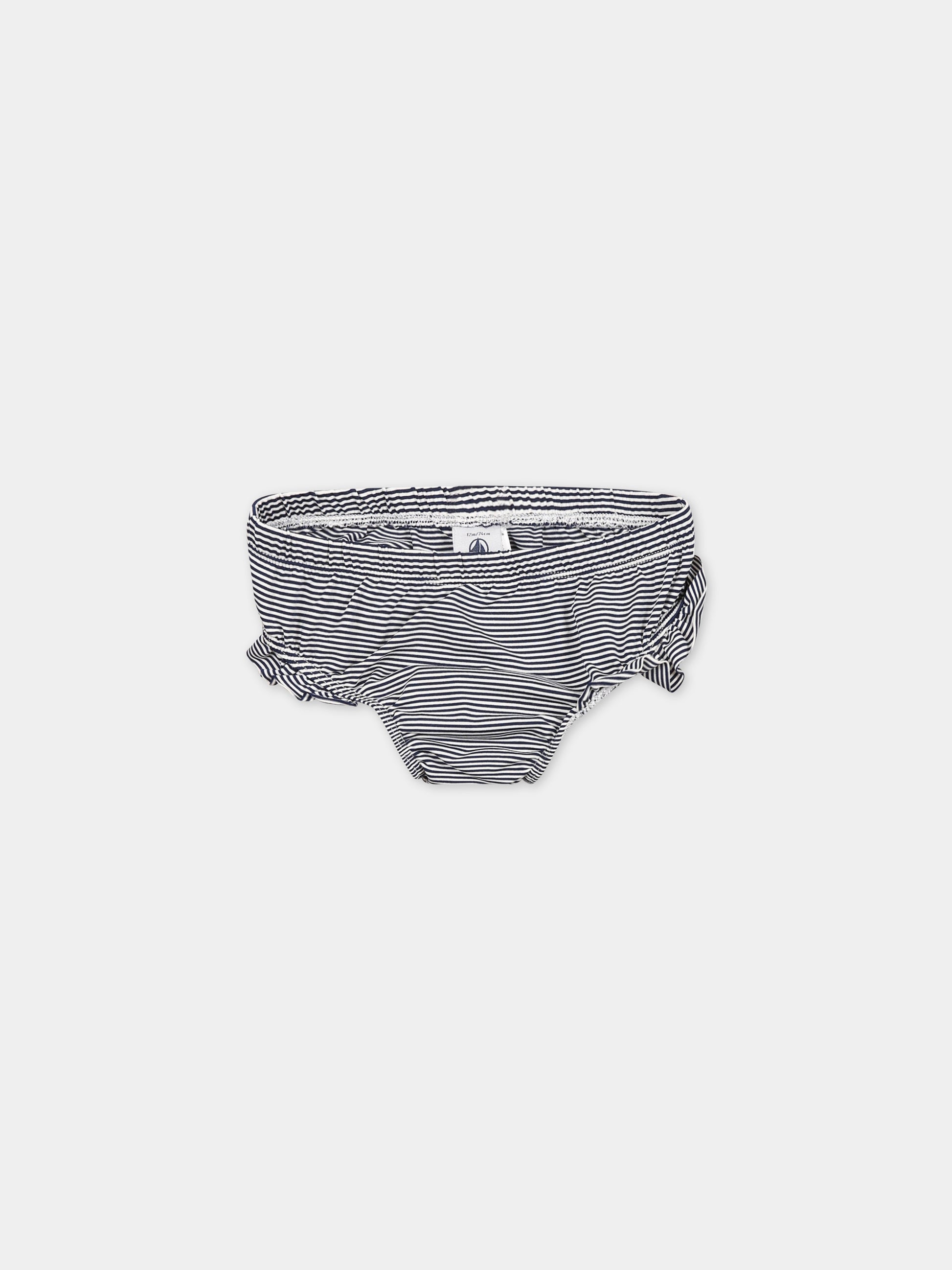 Slip multicolor mare per neonata con logo,Petit Bateau,A03QW MEDIEVAL/MARSHMALLOW