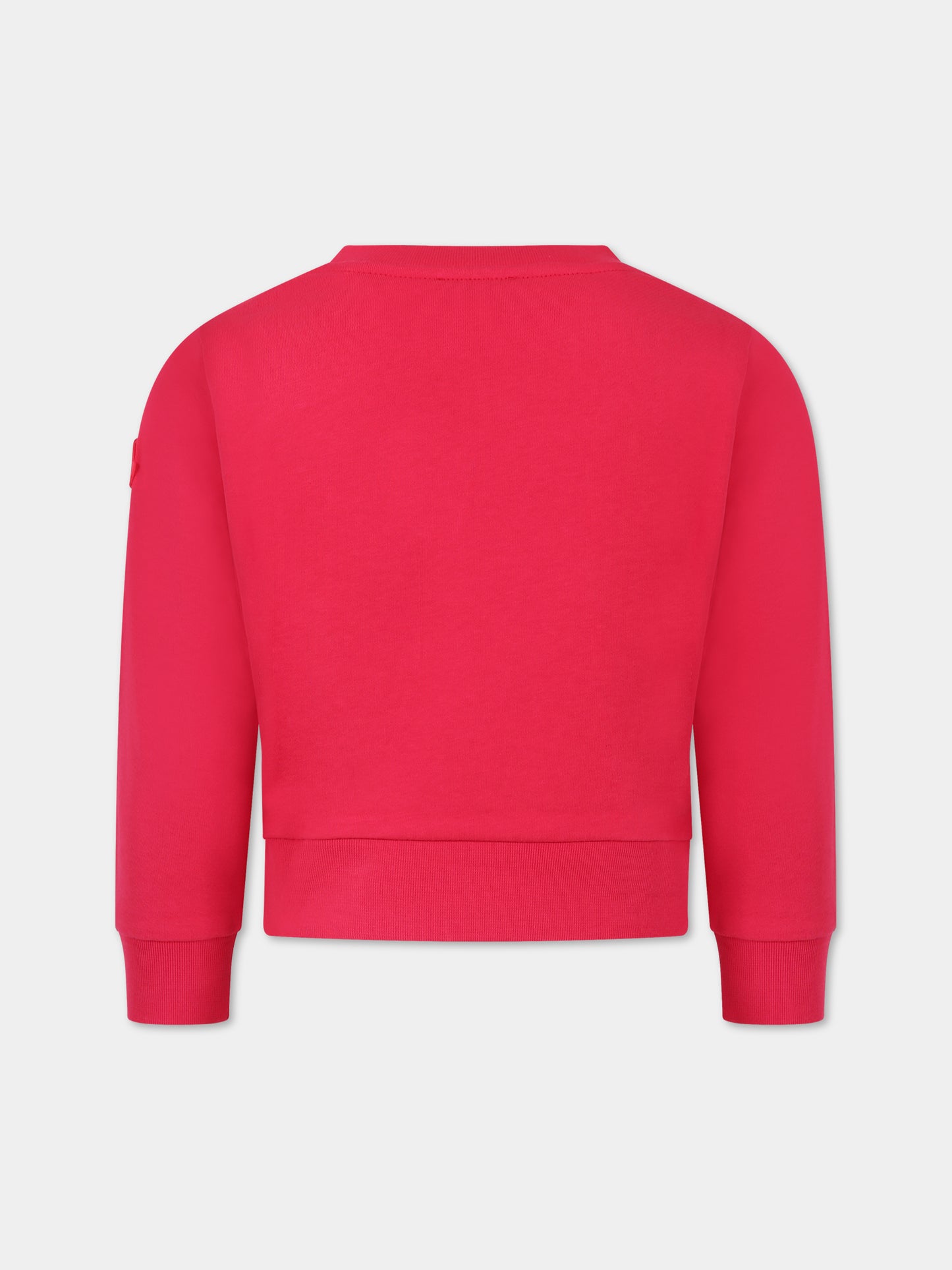 Felpa fucsia per bambina con logo,Moncler Kids,954 8G00030 899VR 562