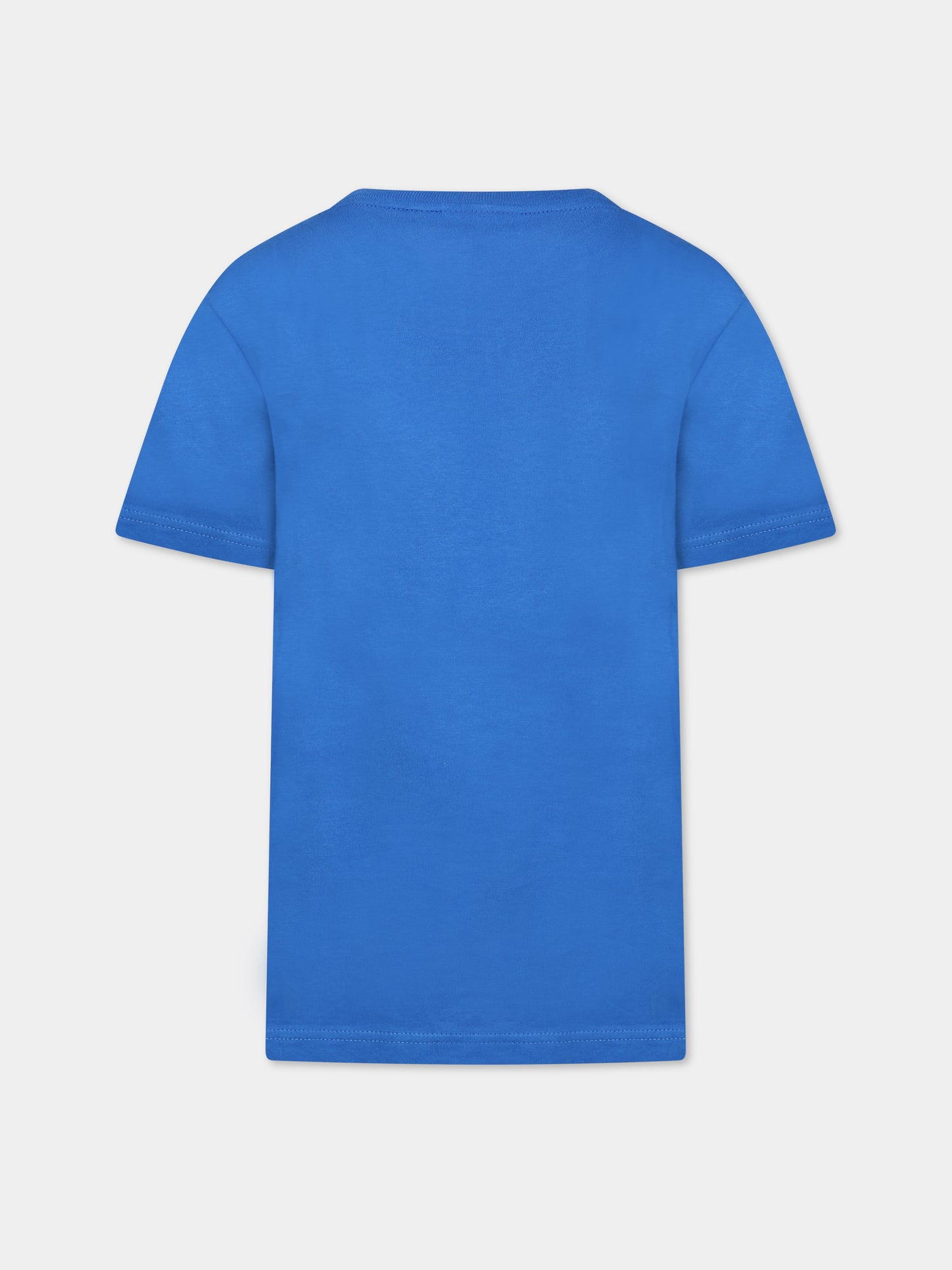 T-shirt blu per bambino con iconico coccodrillo,Lacoste,TJ1442 KXB