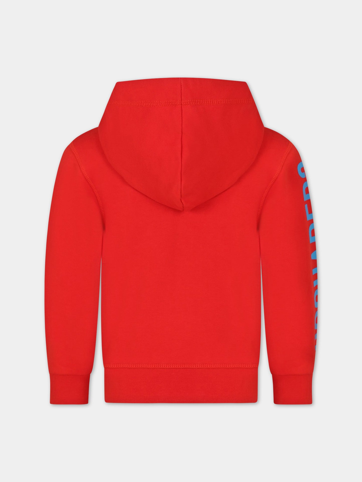 Felpa rossa per bambino con logo,Dsquared2,DQ1783 D0A4D DQ413