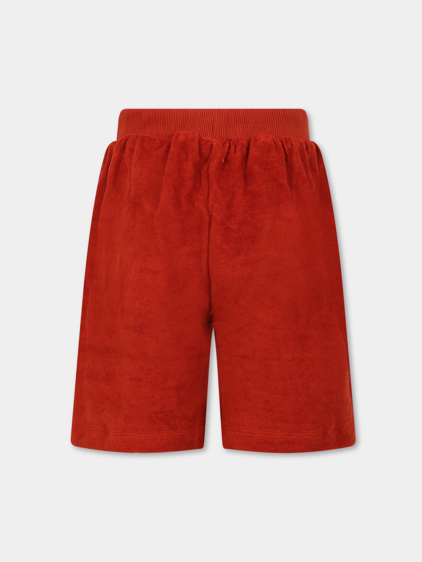 Shorts rosso per bambino con ricamo,Raquette,SCA 006B 81