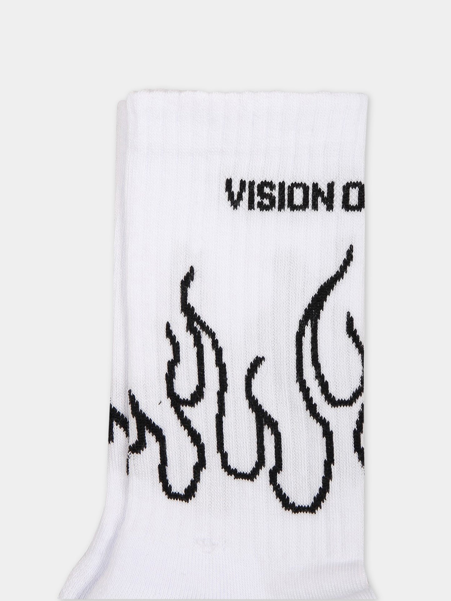 Calze bianche per bambino con logo,Vision Of Super,CZV3100 NERO