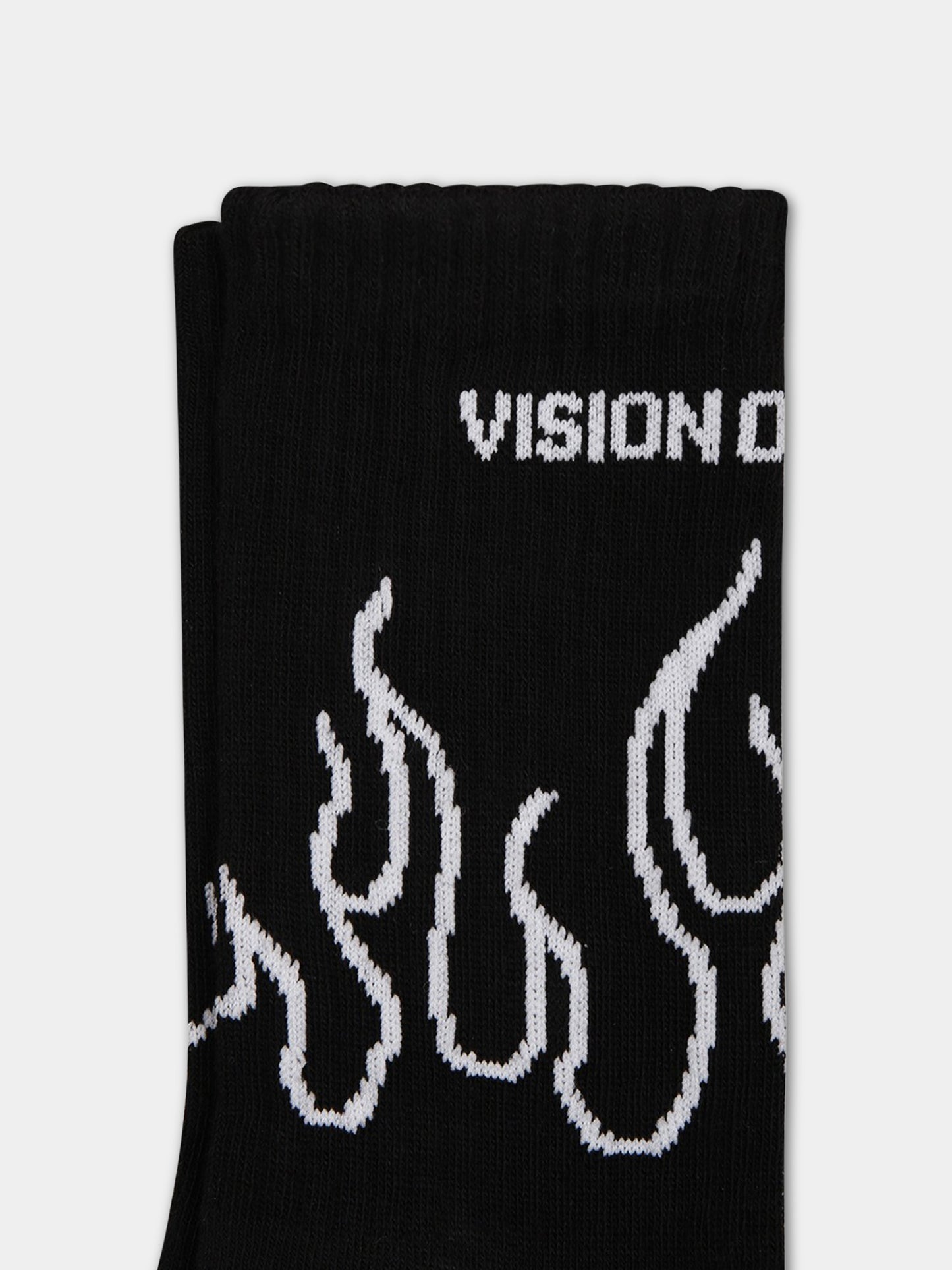 Calze nere per bambino con logo,Vision Of Super,CZV3100 BIANCO