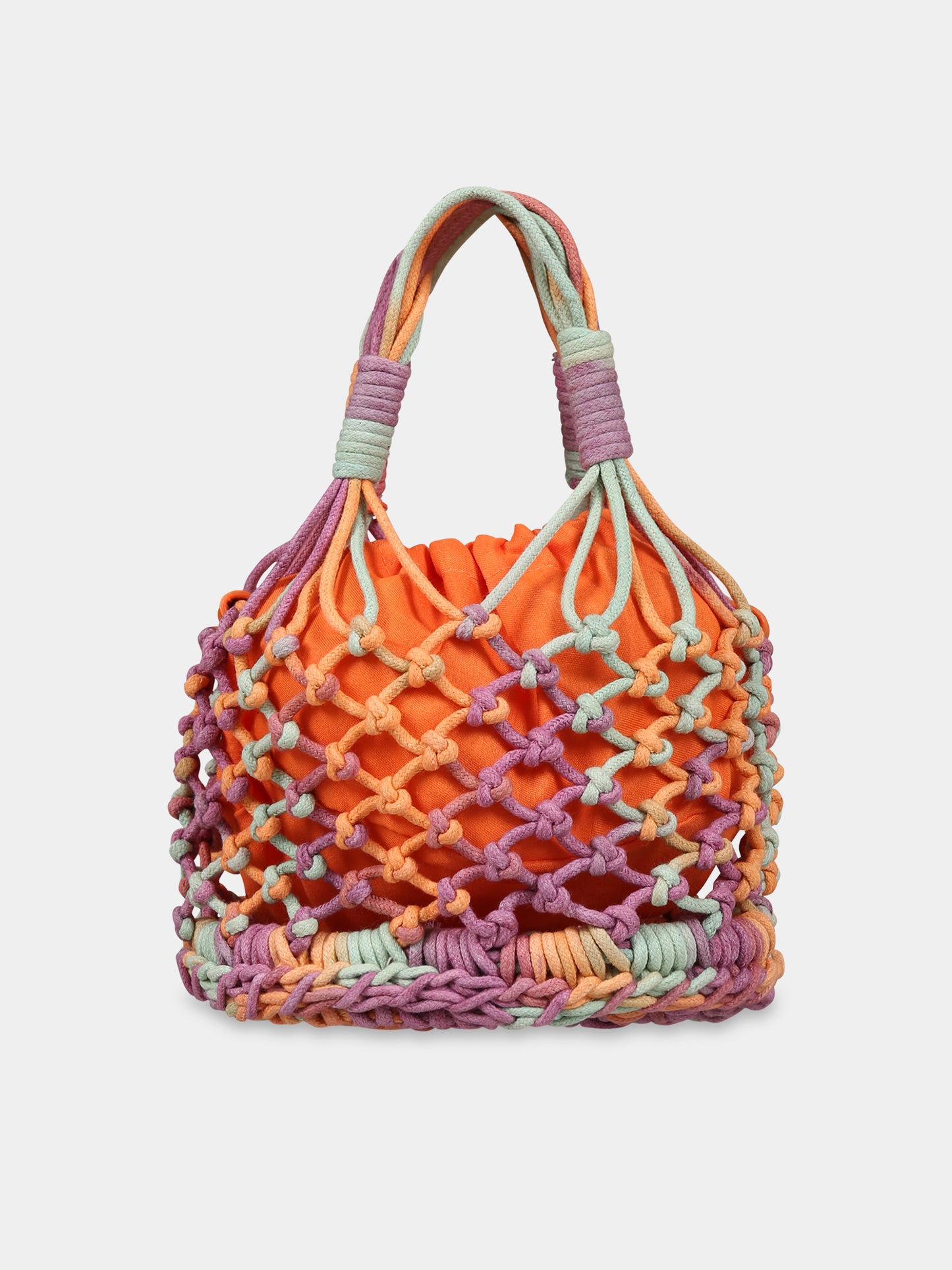 Borsa arancione da spiaggia da donna con patch logato,Matineè,SMALL SAC DE PLAGE MULTICOLOR