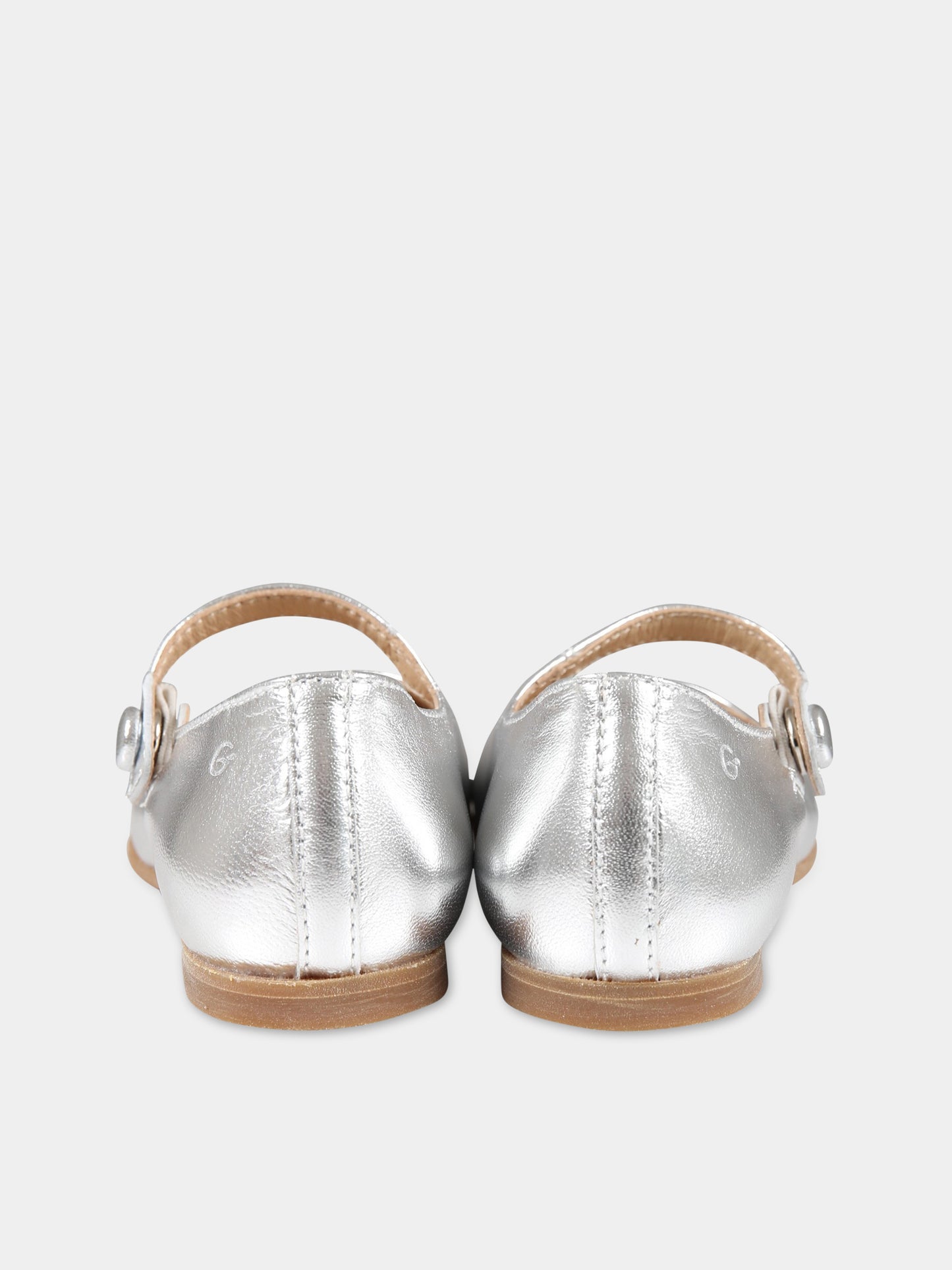 Ballerine argentate per bambina,Gallucci Kids,T00101AM139ARG