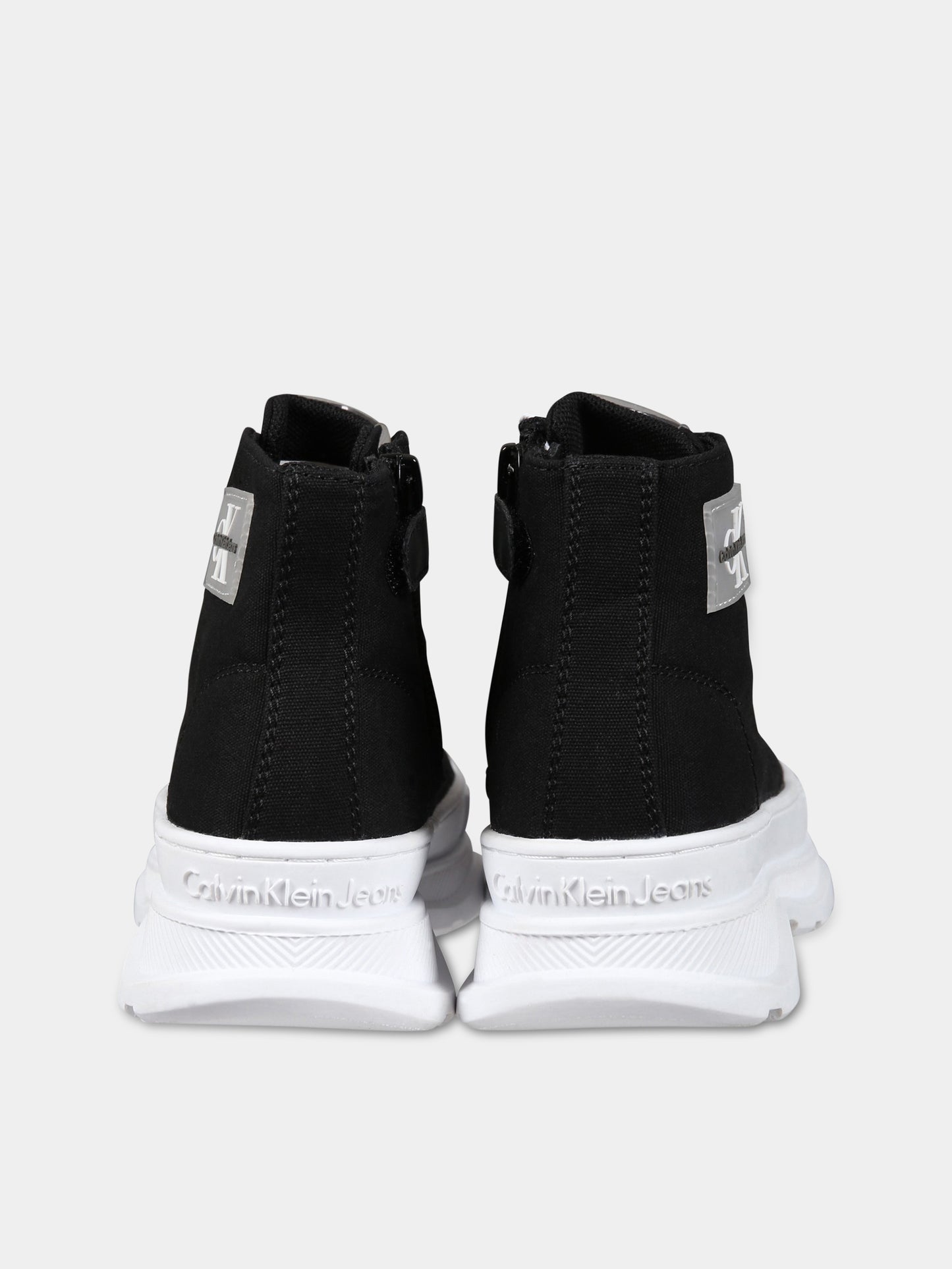 Sneakers nere per bambina con logo,Calvin Klein Kids,V3X5 80603 0890999