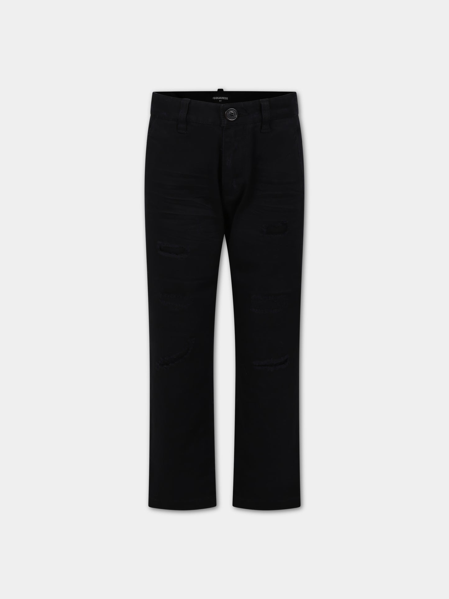 Pantaloni neri per bambino con logo,Dsquared2,DQ1748 D0A4S D2P614M DQ900