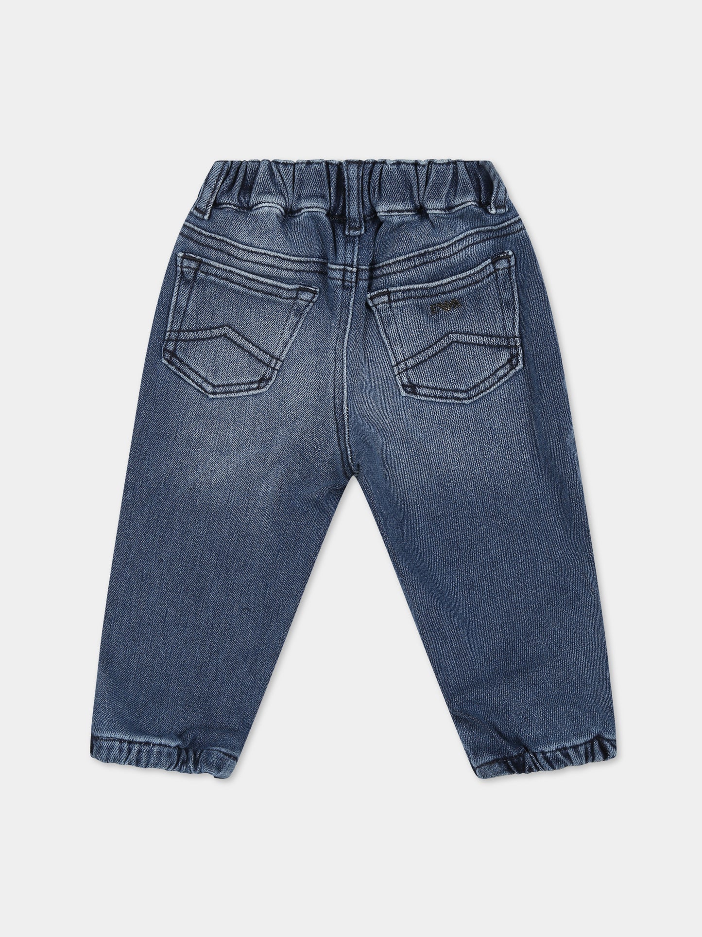 Jeans blu per neonato con aquillotto,Armani Junior,6RHJ11 3D1XZ 0942