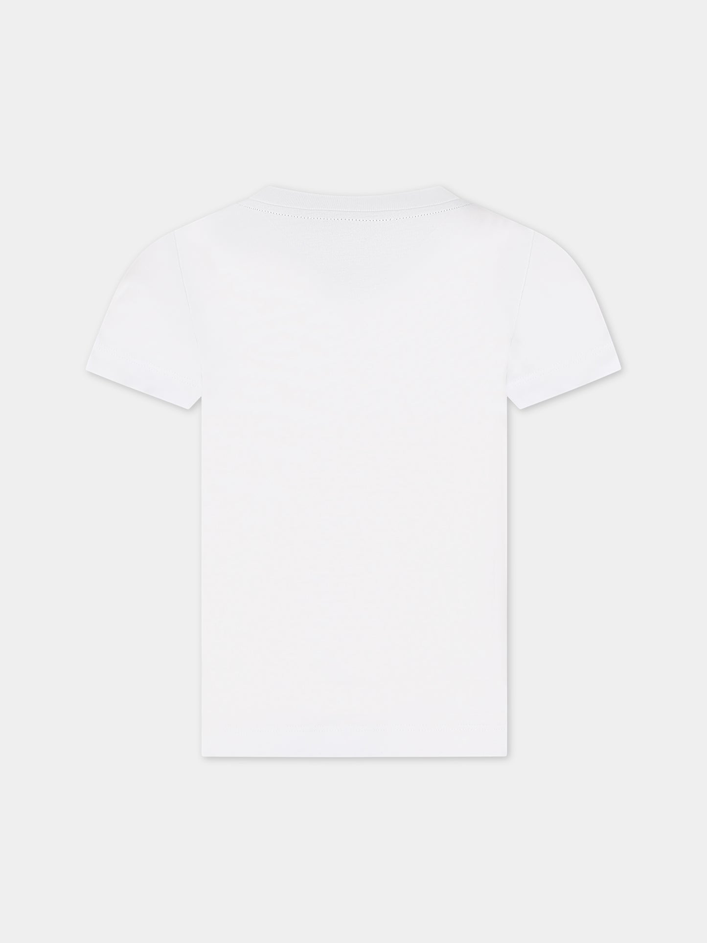 T-shirt bianca per bambina con logo,Missoni,MT8A41 J0177 100NE