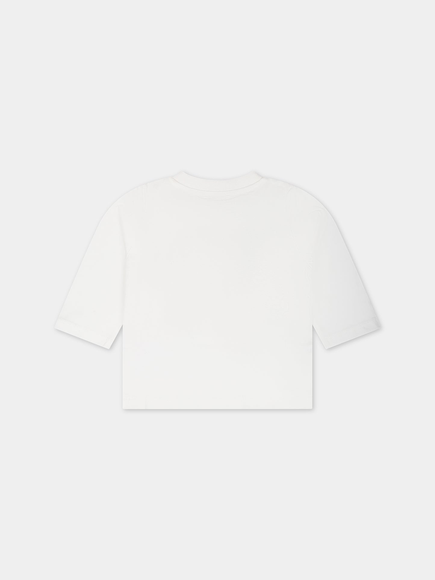 T-shirt bianca per neonati con logo,Kenzo Kids,K05529 12P