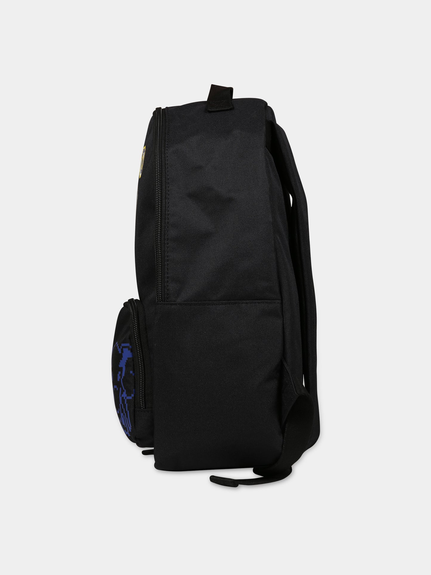 Zaino nero per bambino con elefante e logo,Kenzo Kids,K50044 095