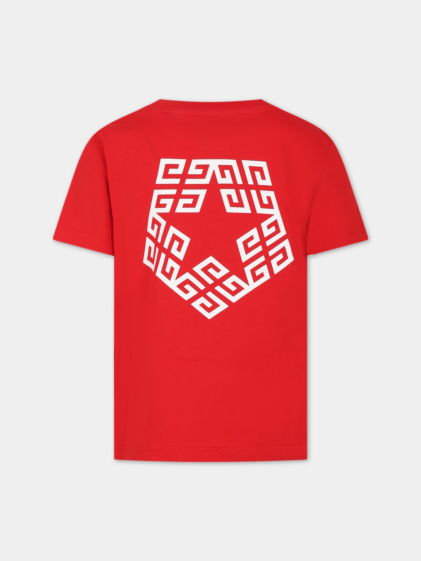 T-shirt rossa per bambini con logo,Givenchy Kids,H25447 991