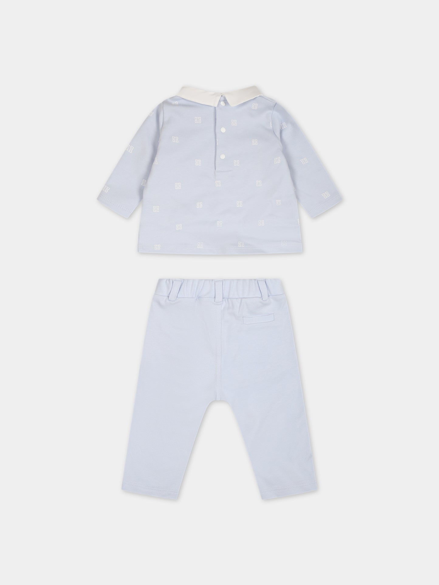 Completo celeste per neonato con logo,Givenchy Kids,H98184 771