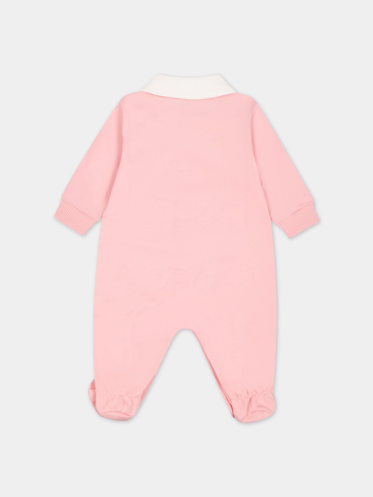 Tutina rosa per neonata con Teddy Bear e stampa,Moschino Kids,MUT03I LCA40 50209
