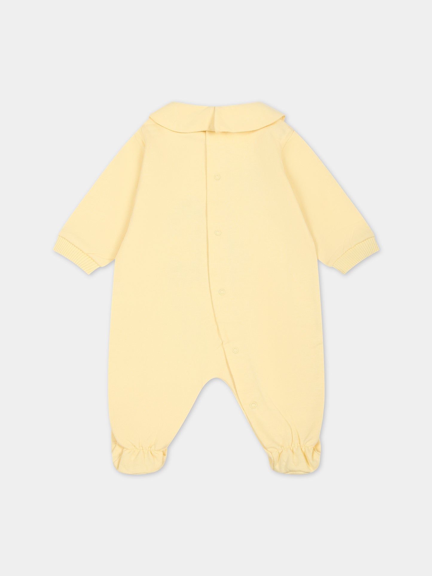 Tutina gialla per neonati con Teddy Bear e stampa,Moschino Kids,MUT03L LCA40 20284