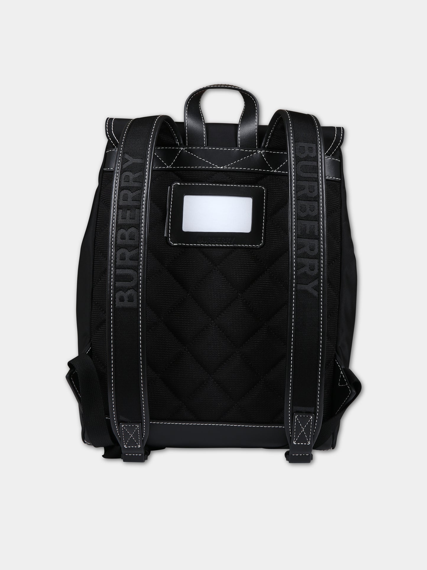 Zaino nero per bambini con logo e stampa,Burberry Kids,8069265