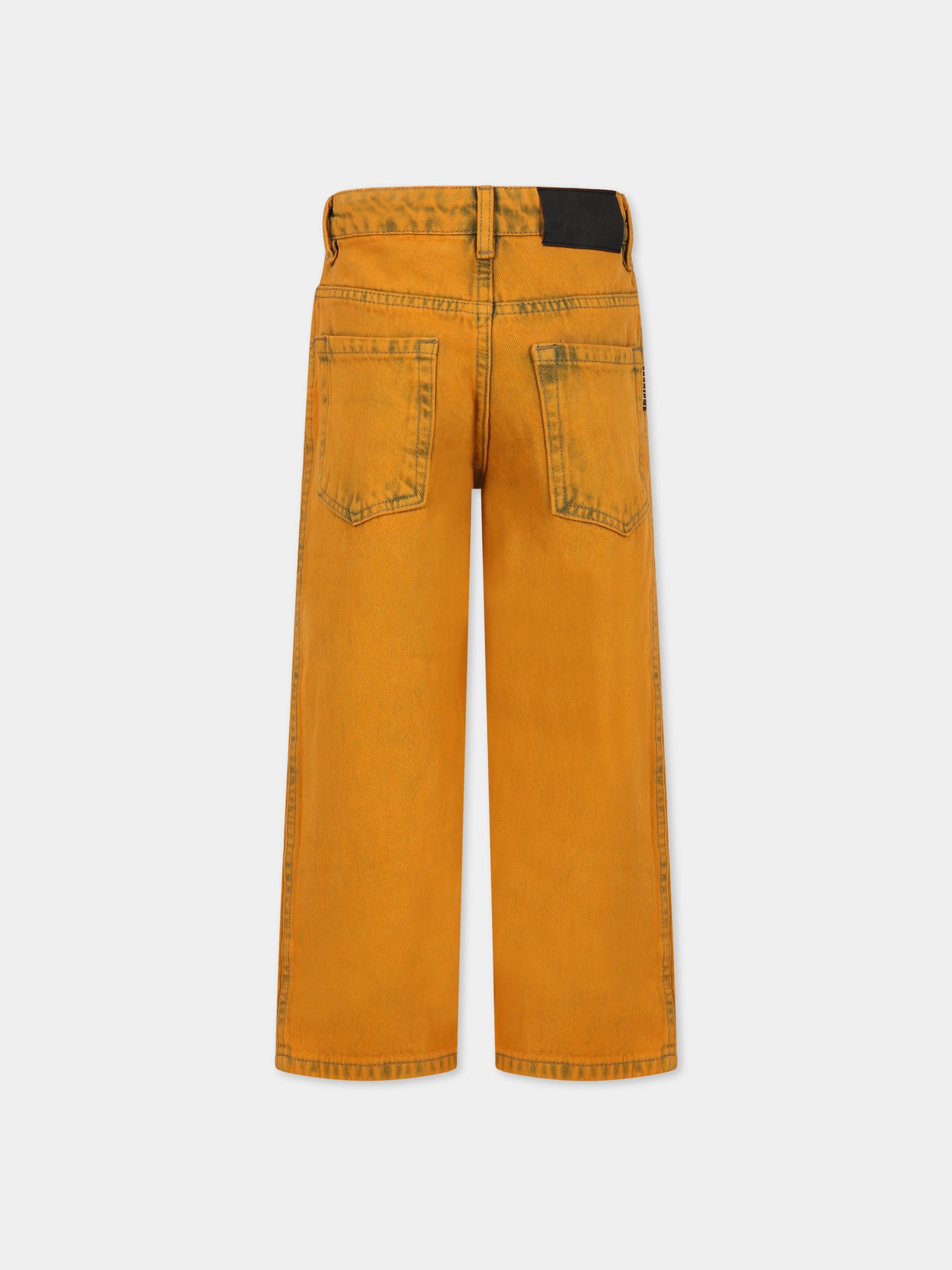 Jeans gialli per bambini con logo,Molo,6W23I102 8818