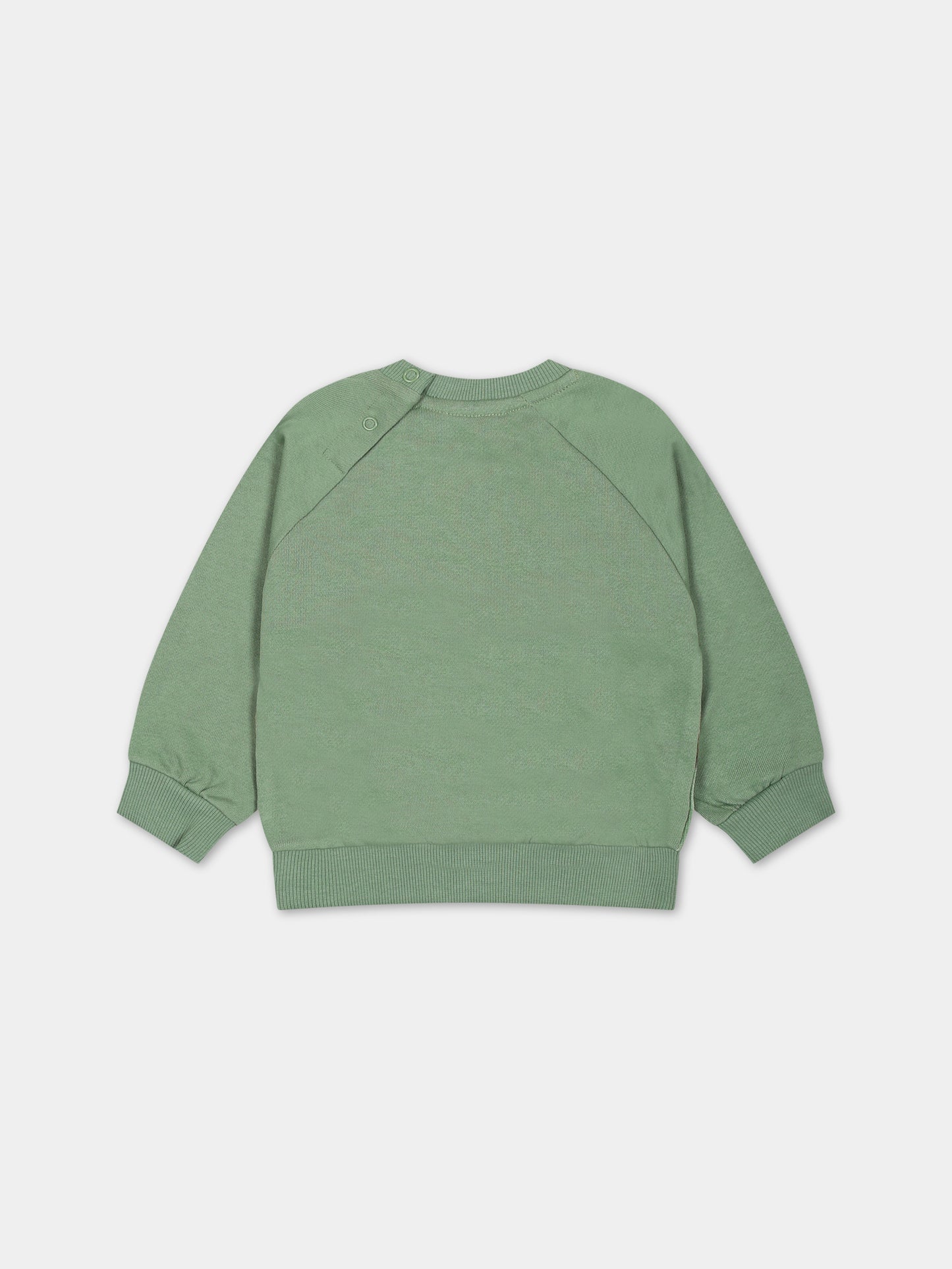 Felpa verde per neonati con animali,Molo,6W23J208 3356