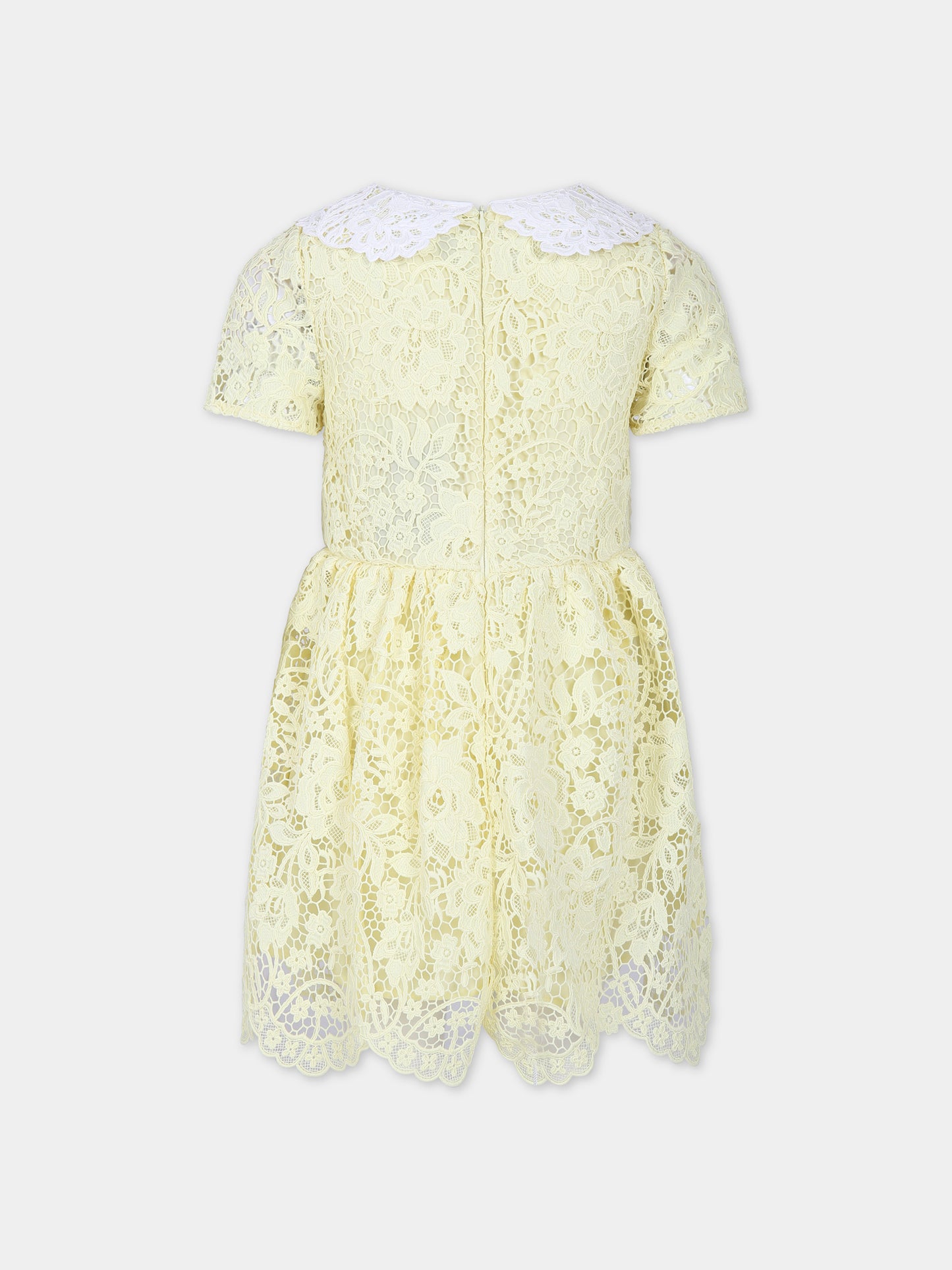 Vestito giallo per bambina con fiori,Self Portrait,PF23 730S Y