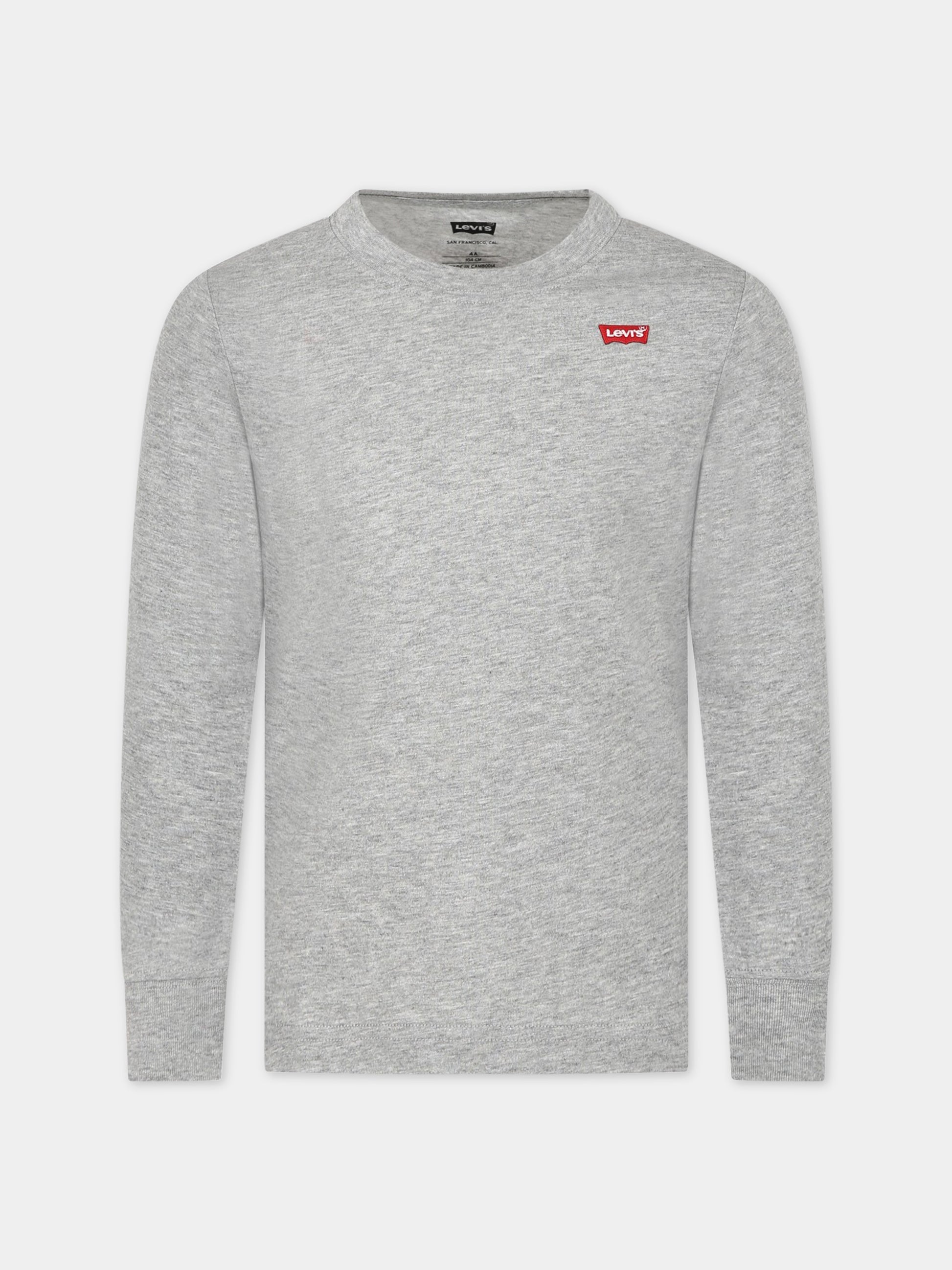 T-shirt grigia per bambino con logo,Levi's Kids,9EC706 C87