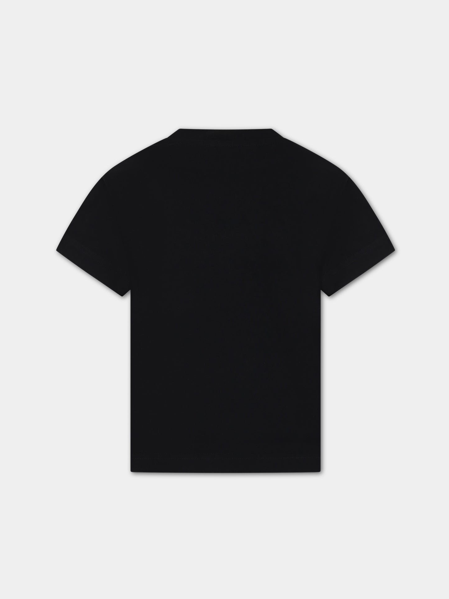 T-shrt nera per bambino con logo,Palm Angels,PBAA003F23JER0031025