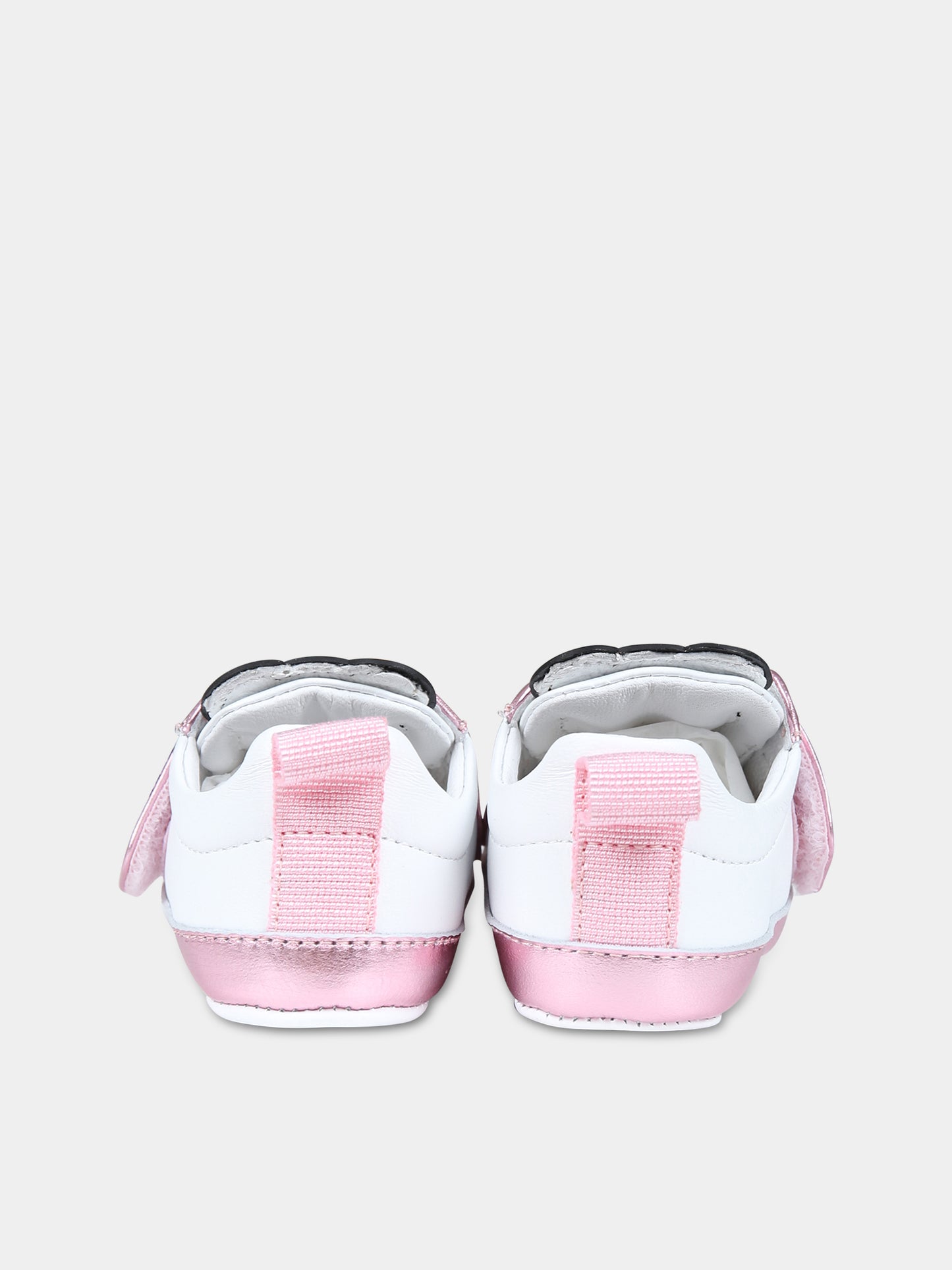 Sneakers rosa per neonata con Teddy bear e logo,Moschino Kids,75821 1