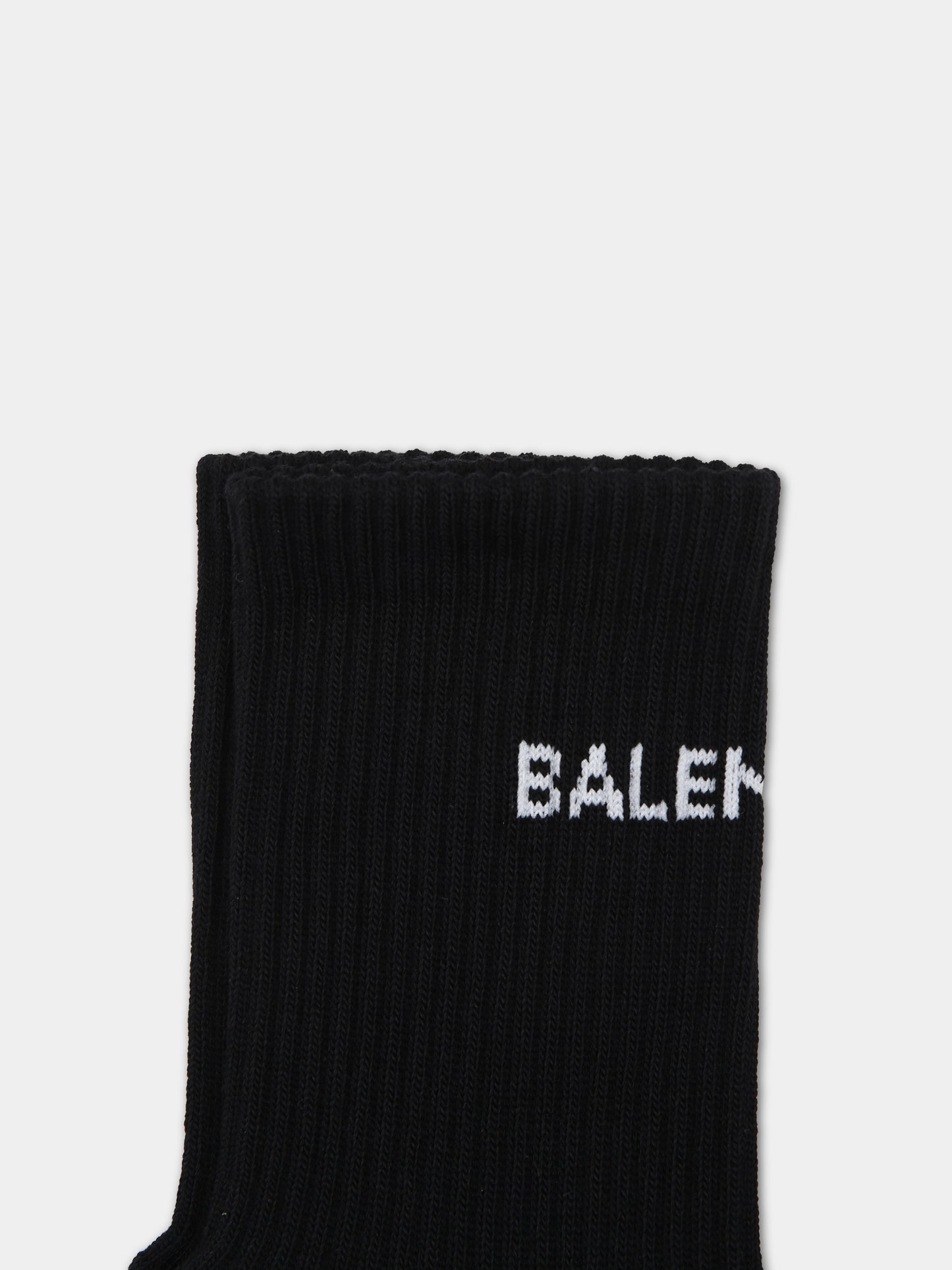 Calze nere per bambini con logo,Balenciaga,746014 472B4 1077