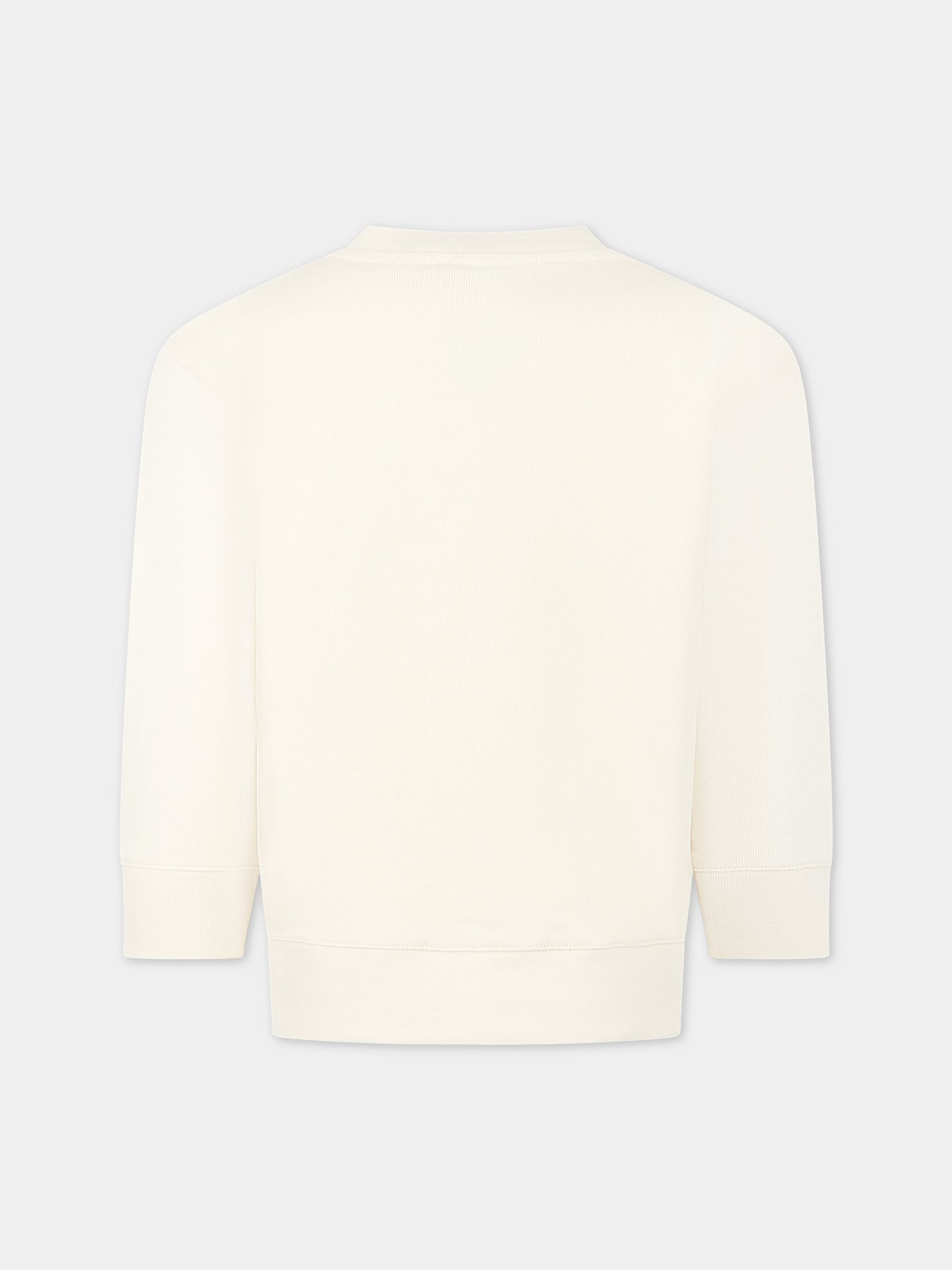 Felpa avorio per bambina con agnello,Stella Mccartney Kids,TS4D20 Z0499 106