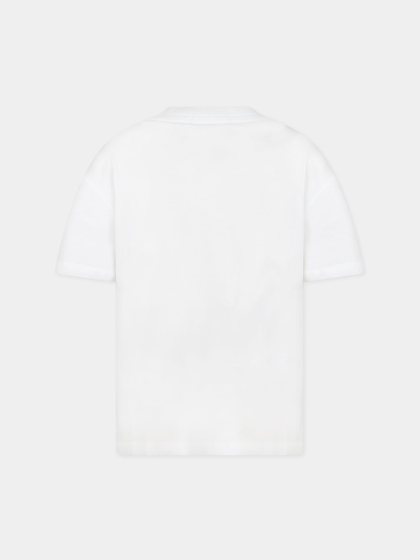 T-shirt bianca per bambina con logo,Msgm Kids,MS029372 001