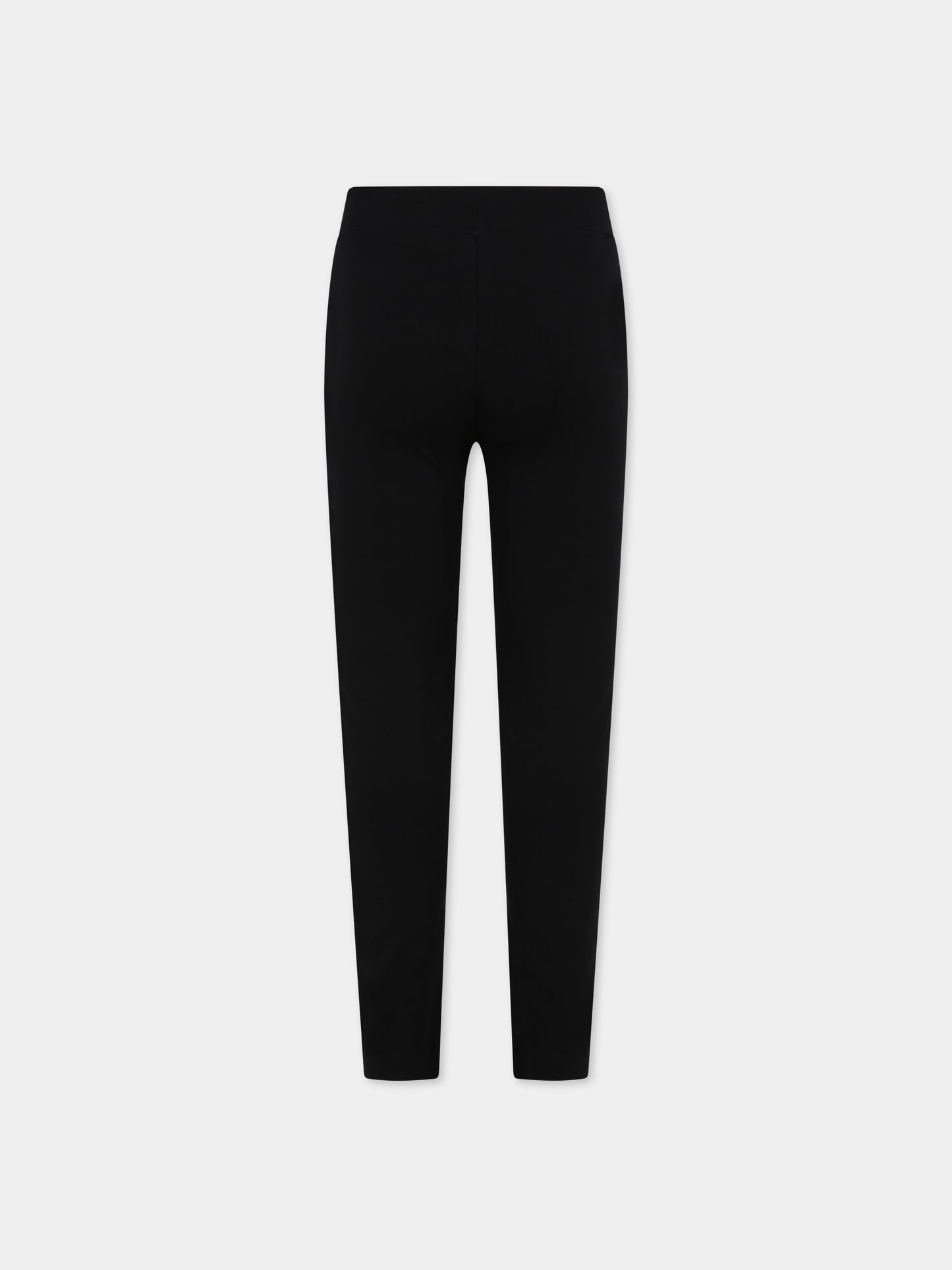 Leggings neri per bambina con Teddy Bear e logo,Moschino Kids,H3P047 LBA10 60100