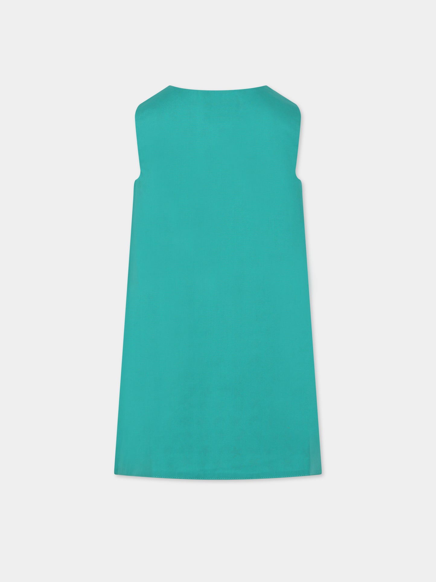 Vestito celeste double-face per bambinta con stampa e logo,Farway Milano,ABDO2PKT