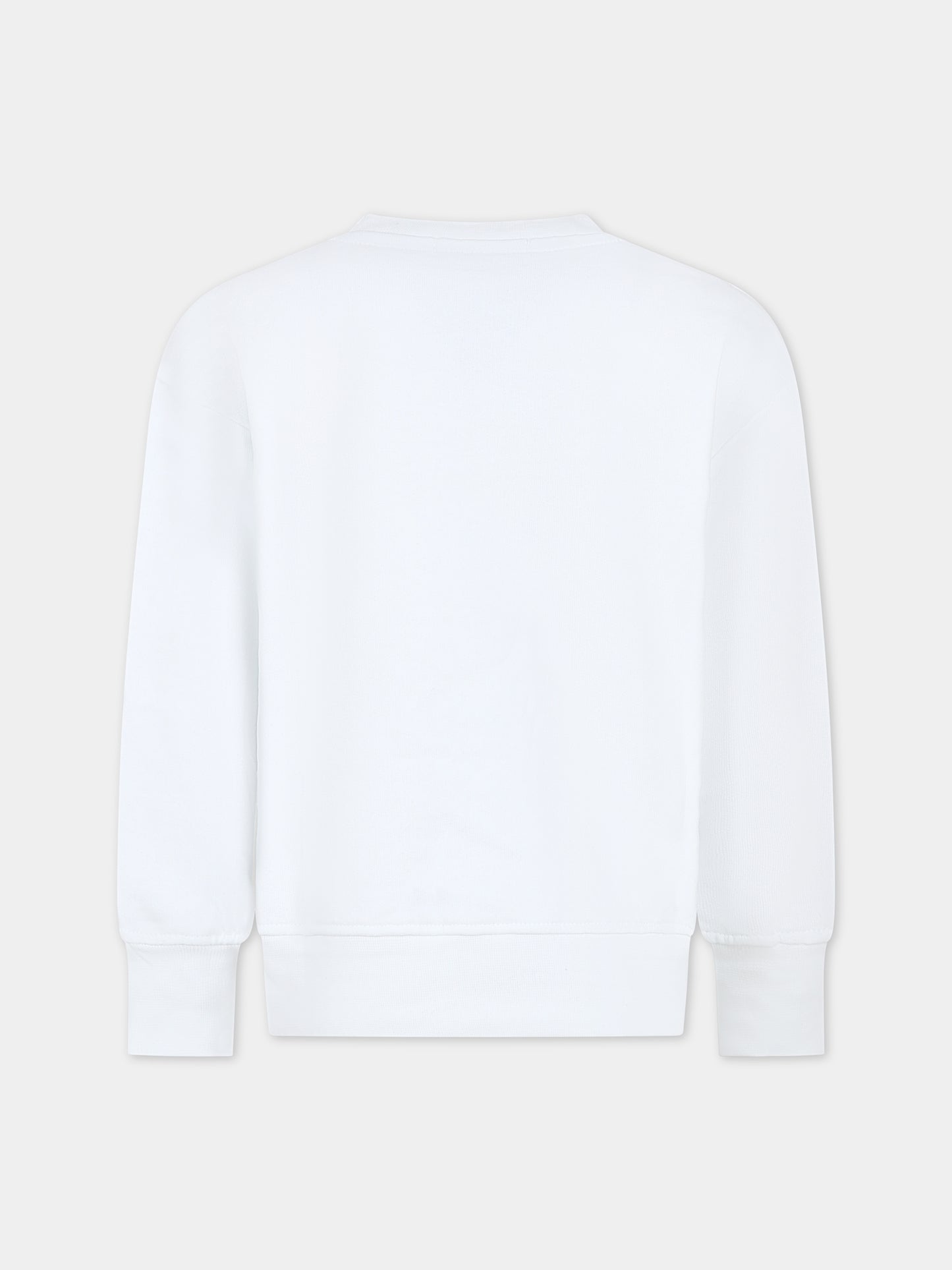 Felpa bianca per bambini con logo,Msgm Kids,MS029373 001