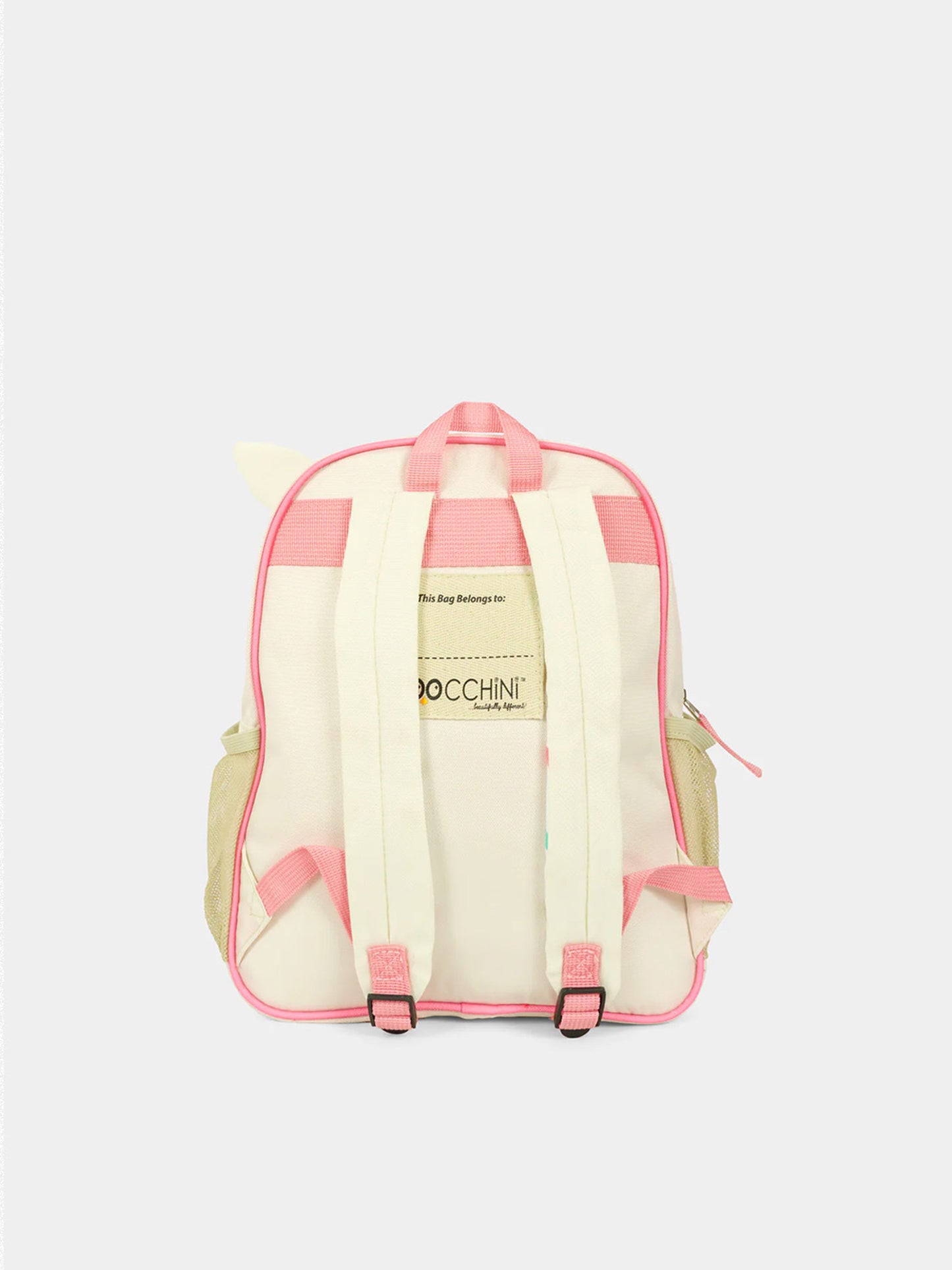 Ivory backpack for baby girl with doe