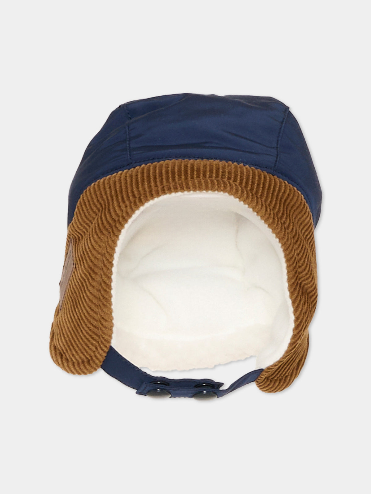 Blue hat with ear flaps for Baby Boy