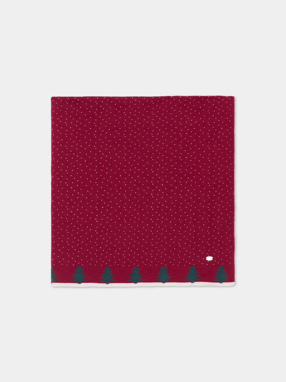 Coperta bordeaux per neonati in maglia