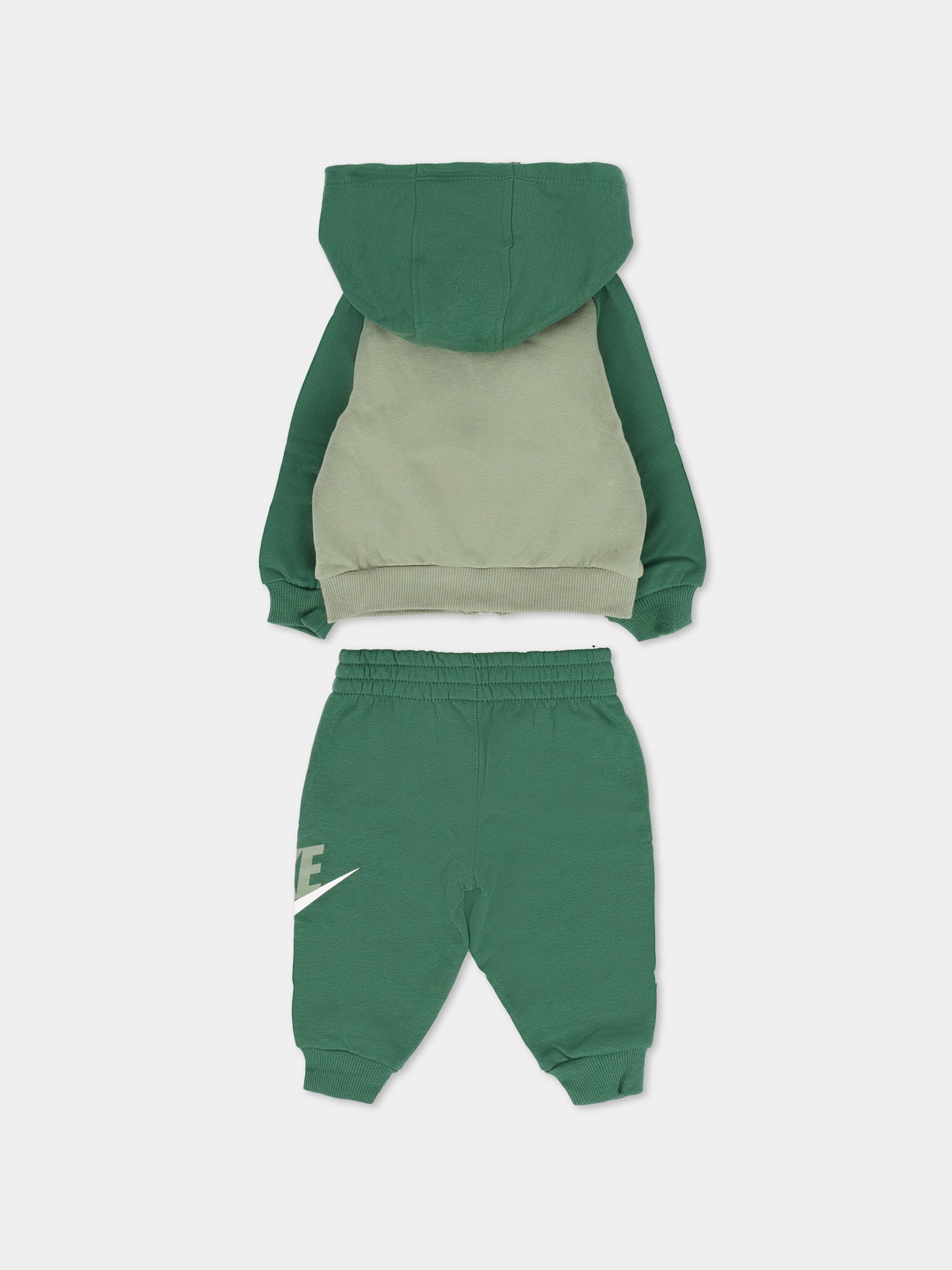 Green suit for baby boy with logo