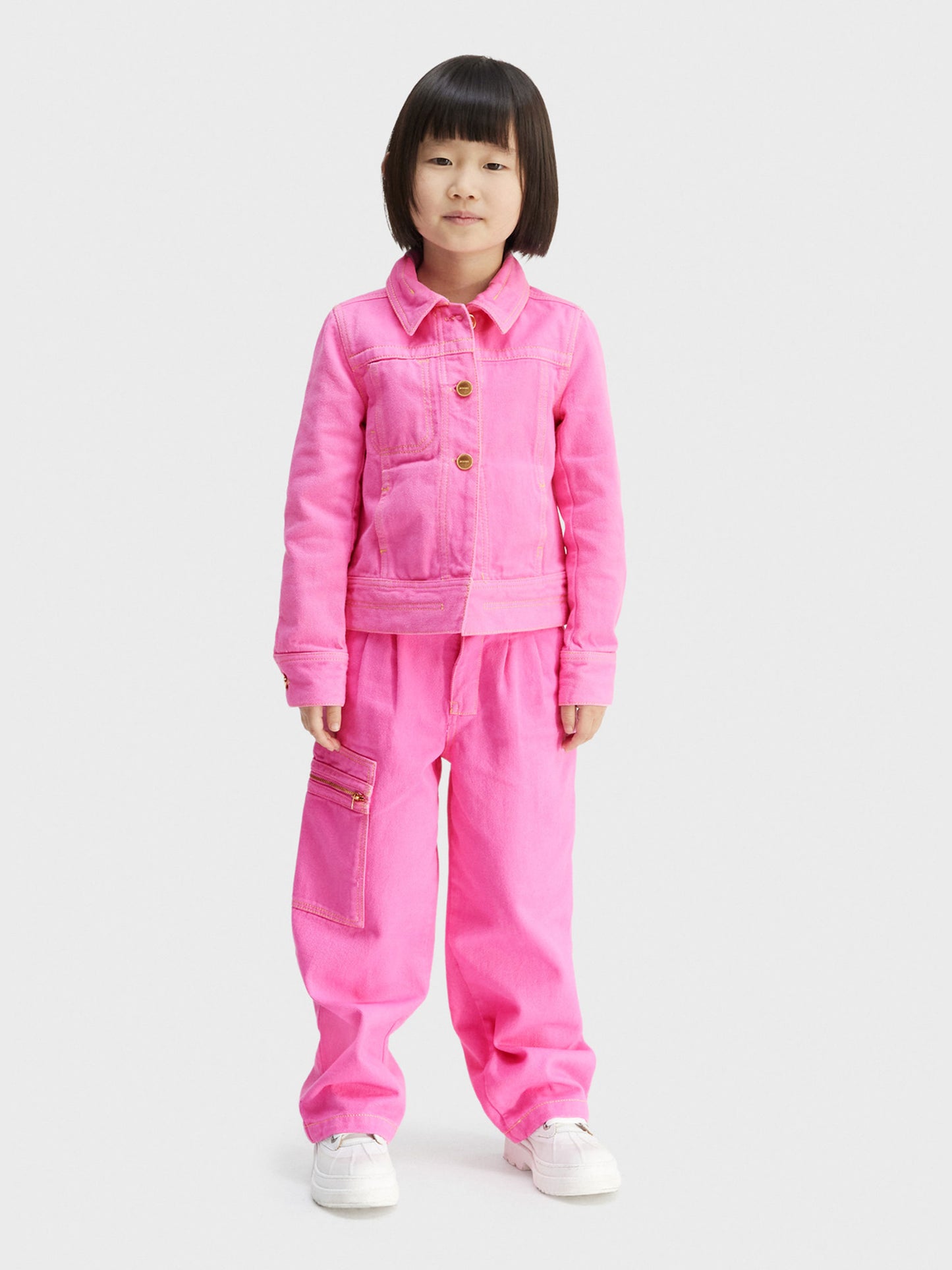 Pink 'Le de Nîmes Bambino grande' jeans for girl